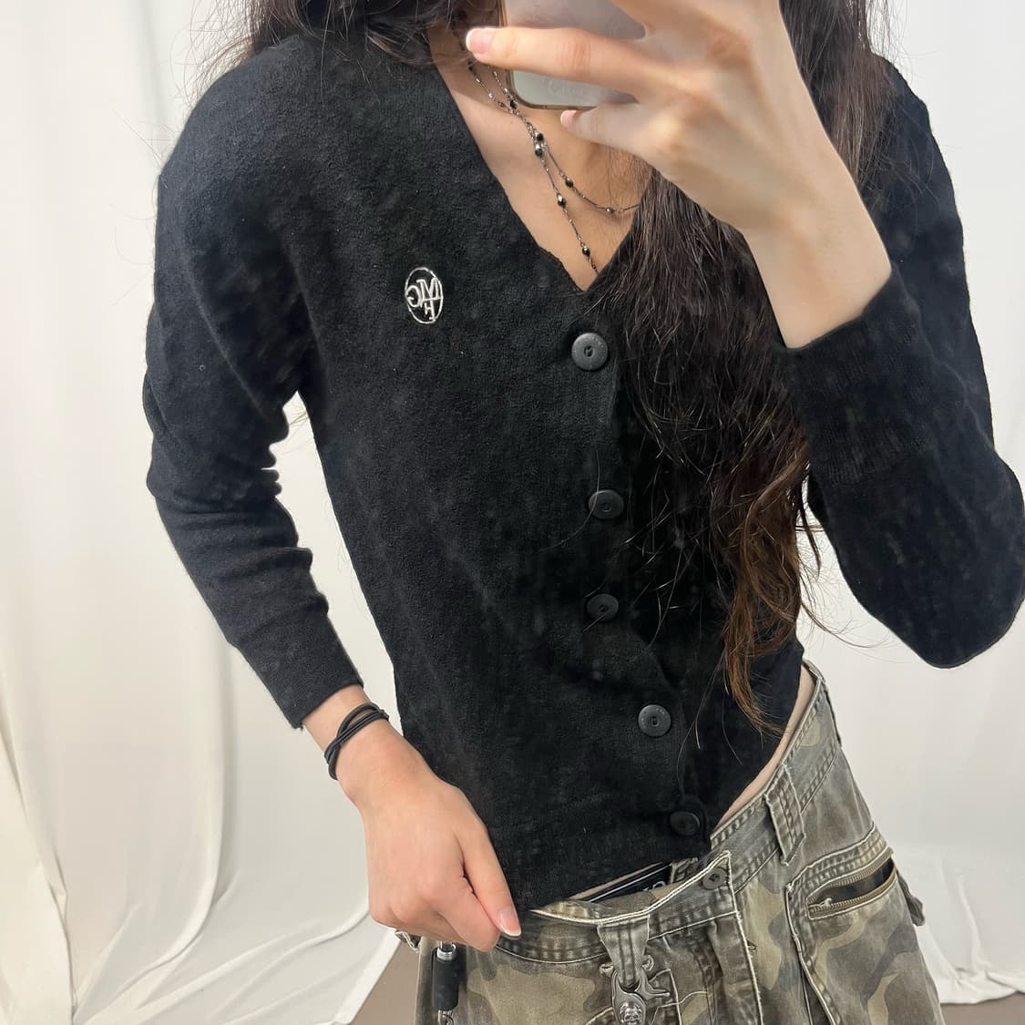Marithe François Girbaud black cardigan 상품이미지3