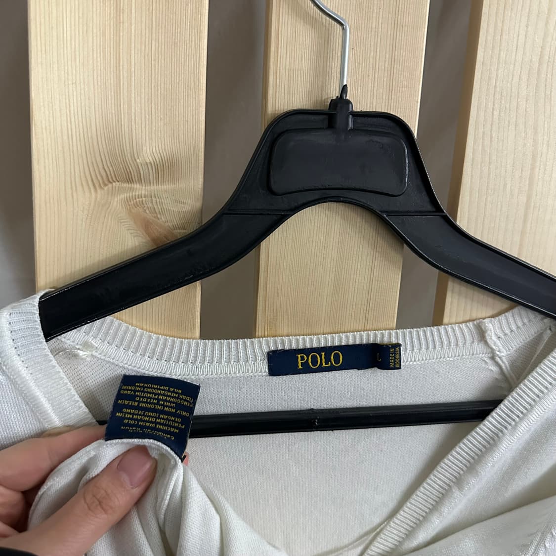 (S) 폴로 랄프로렌 아이보리 브이넥 니트 가디건 상품이미지5