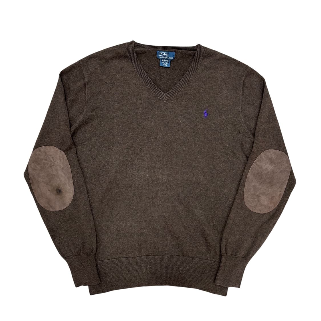 폴로 우먼스 엘보우패치 브라운 니트(XL(18-20)) 상품이미지1