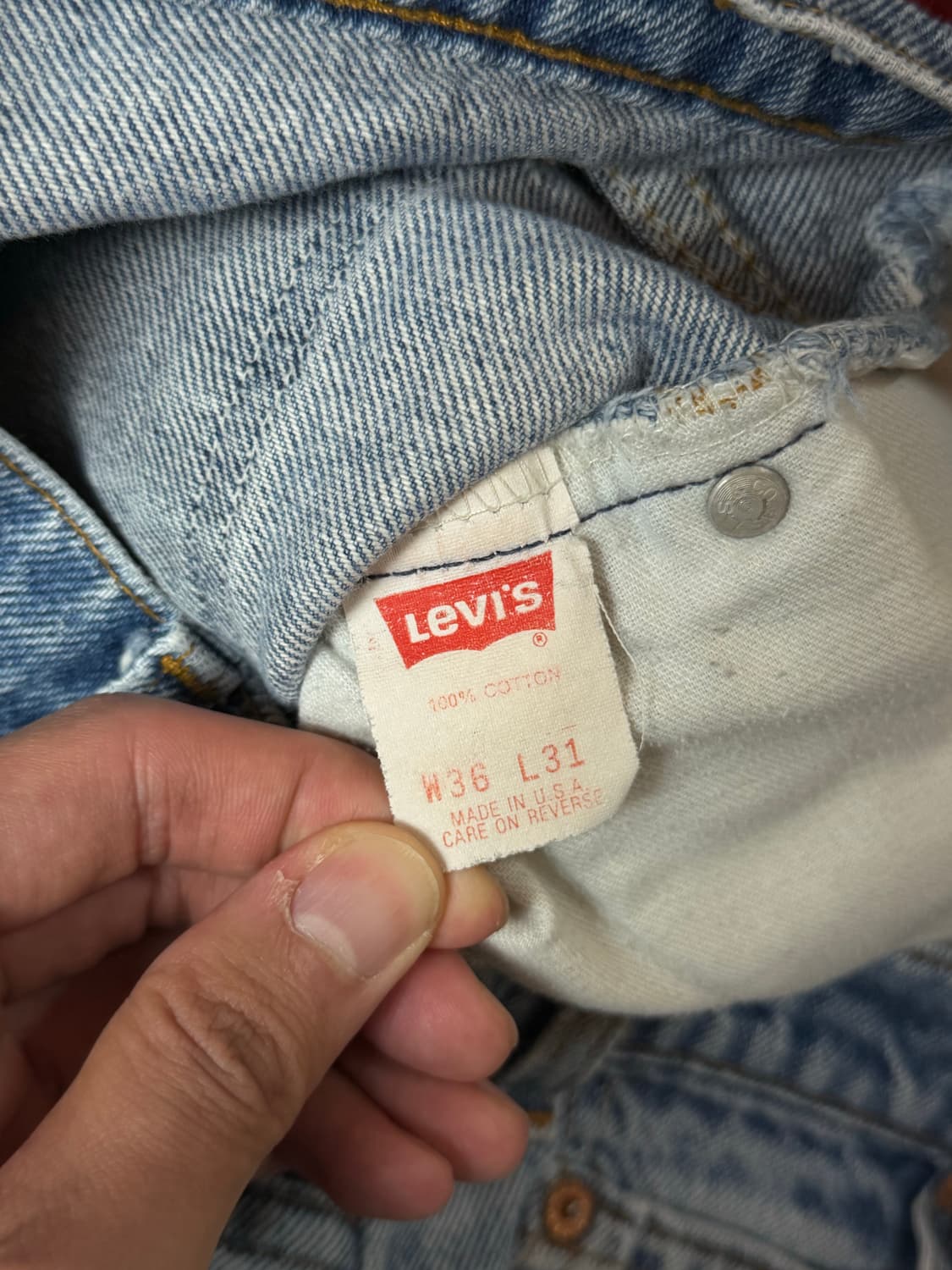90's USA Made 리바이스 517 오렌지탭 리바이스 연청 부츠컷 상품이미지9