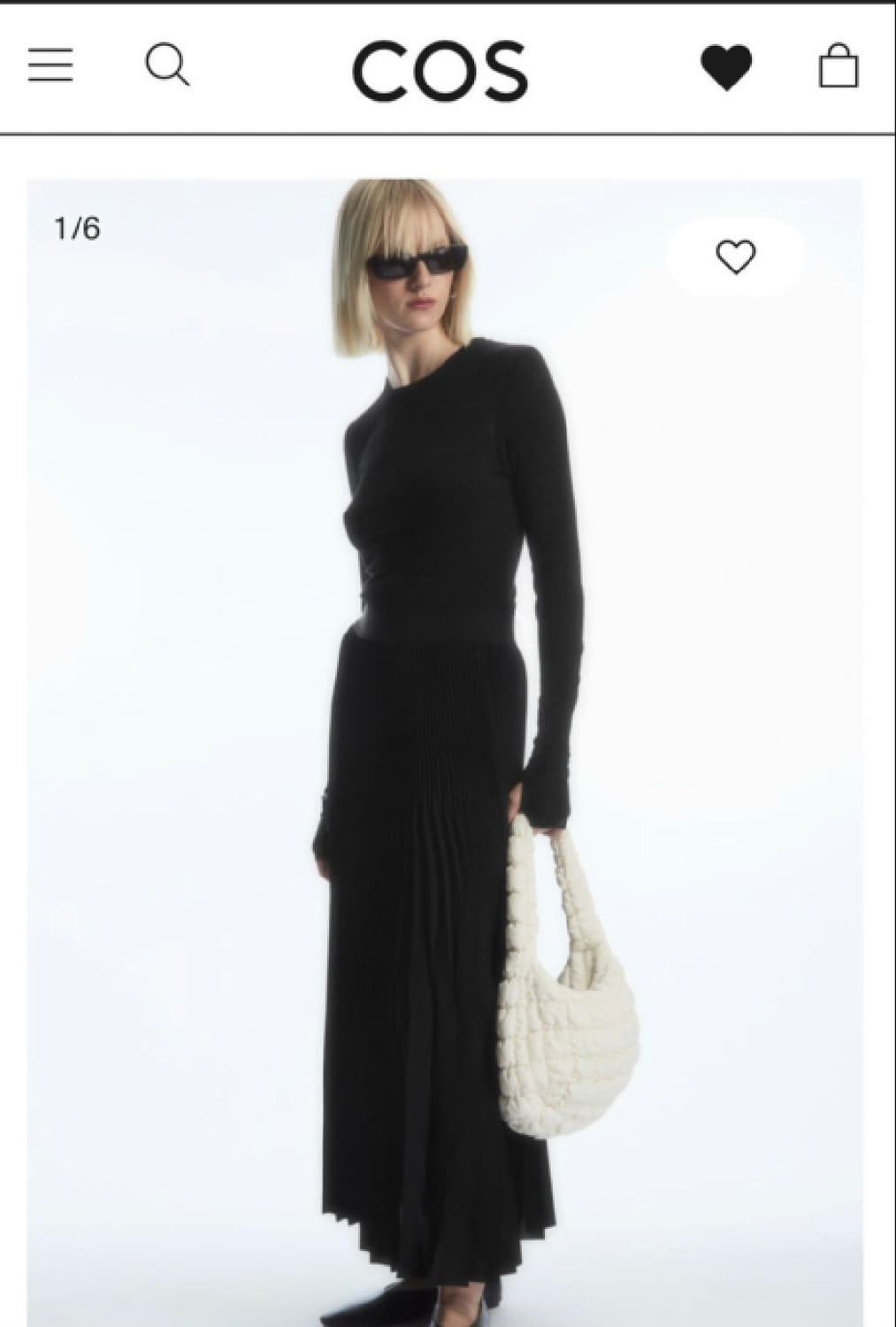 (급처) COS 크루넥 메리노 울 탑 블랙 xs 싸이즈(새상품) 상품이미지1