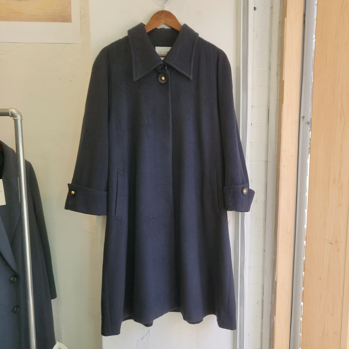 Orchidea 캐시미어100 네이비 코트 상품이미지3