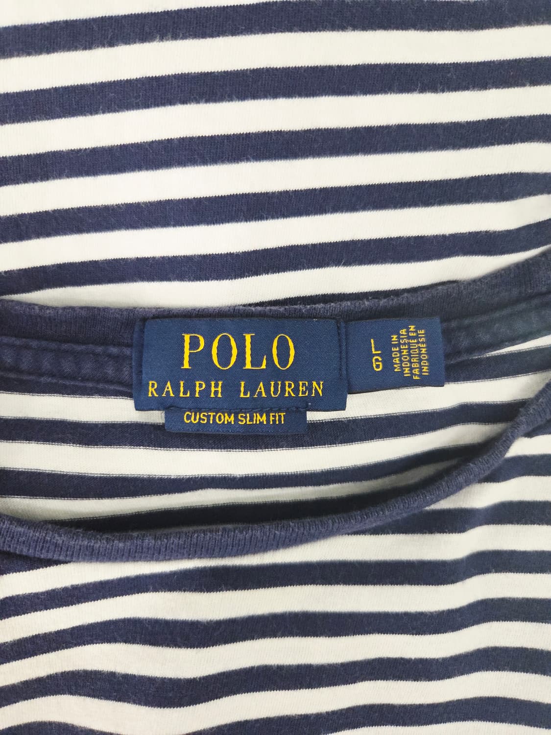 폴로 랄프로렌 커스텀 슬림핏 스트라이프 반팔 티셔츠 상품이미지7