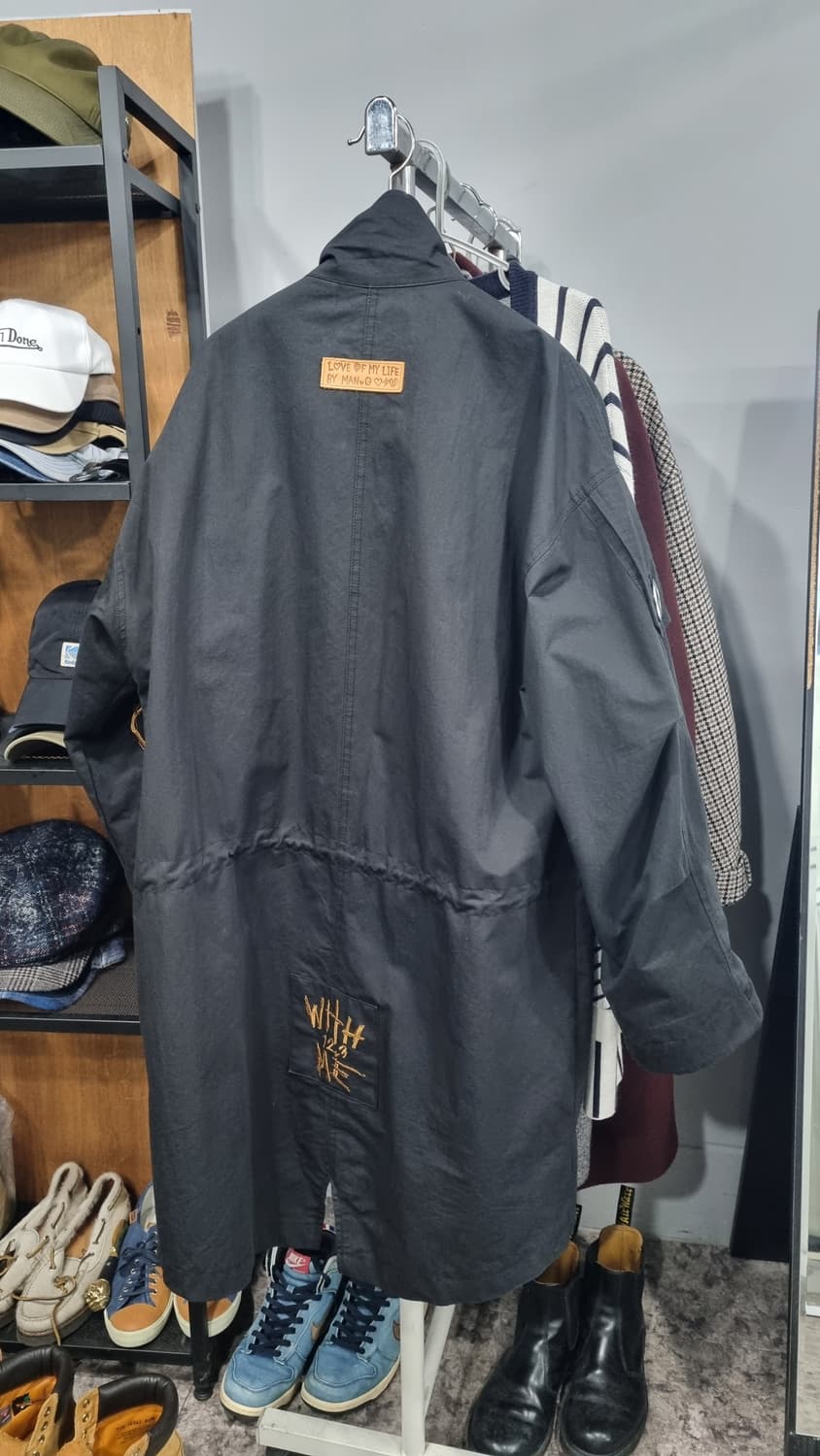 (man G) 만지 자수 검정색 힙한 야상 프리사이즈 (105~110)  상품이미지6