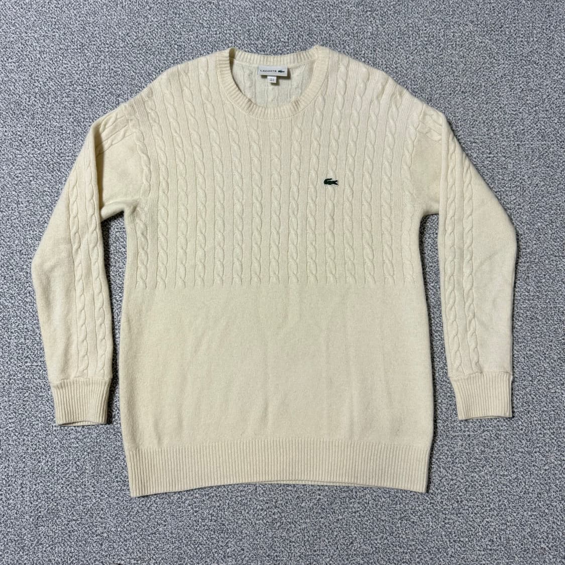 라코스테 아이보리 울 니트 여성용 S 상품이미지1