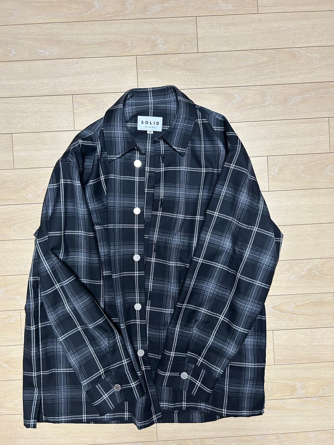 솔리드옴므 체크 셔츠 상품이미지1