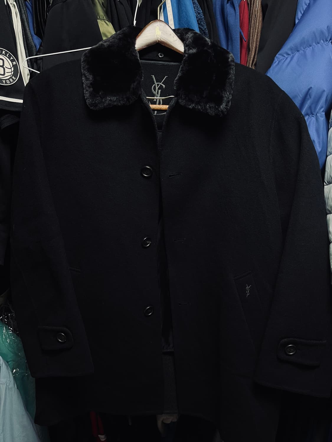 입생로랑 퍼카라 코트 판매 100사이즈 상품이미지1