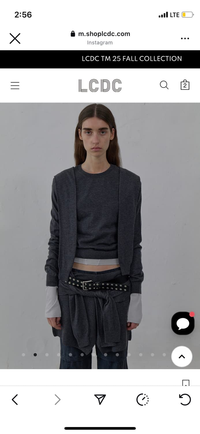Lcdc tm  TIED DETAIL LAYERED KNIT SKIRT  상품이미지2