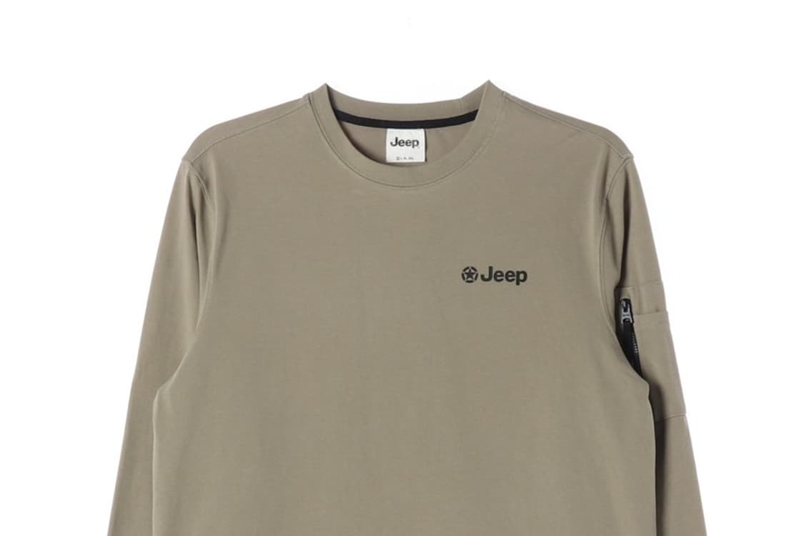 Jeep 사이드 지퍼 포켓 로고 롱슬리브 티셔츠 M 상품이미지3