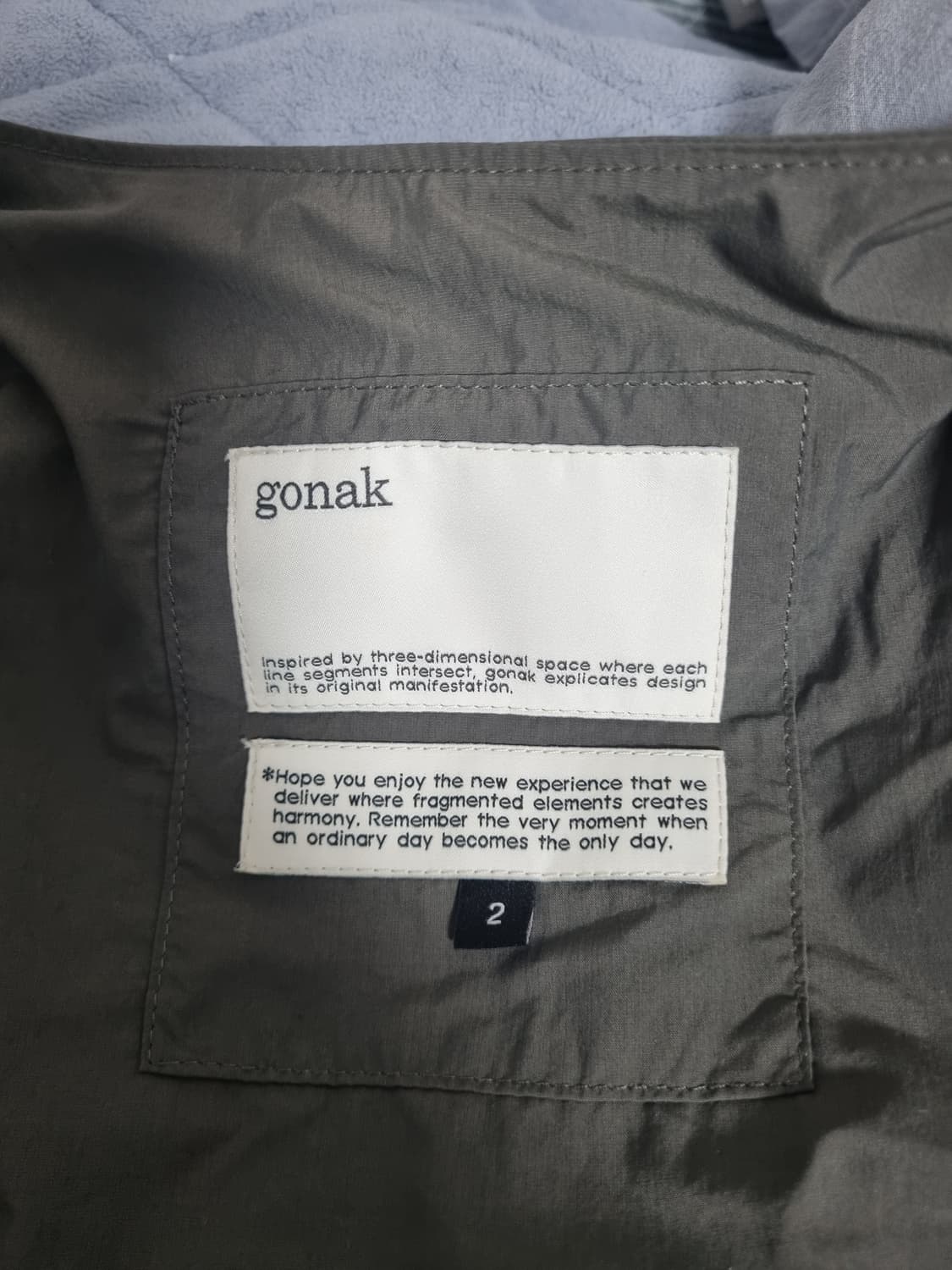 고낙 라이너 자켓 머드 2사이즈 상품이미지3