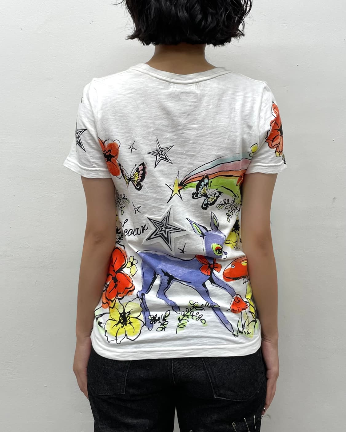 Deer Star Butterfly Natural T-shirt  상품이미지3