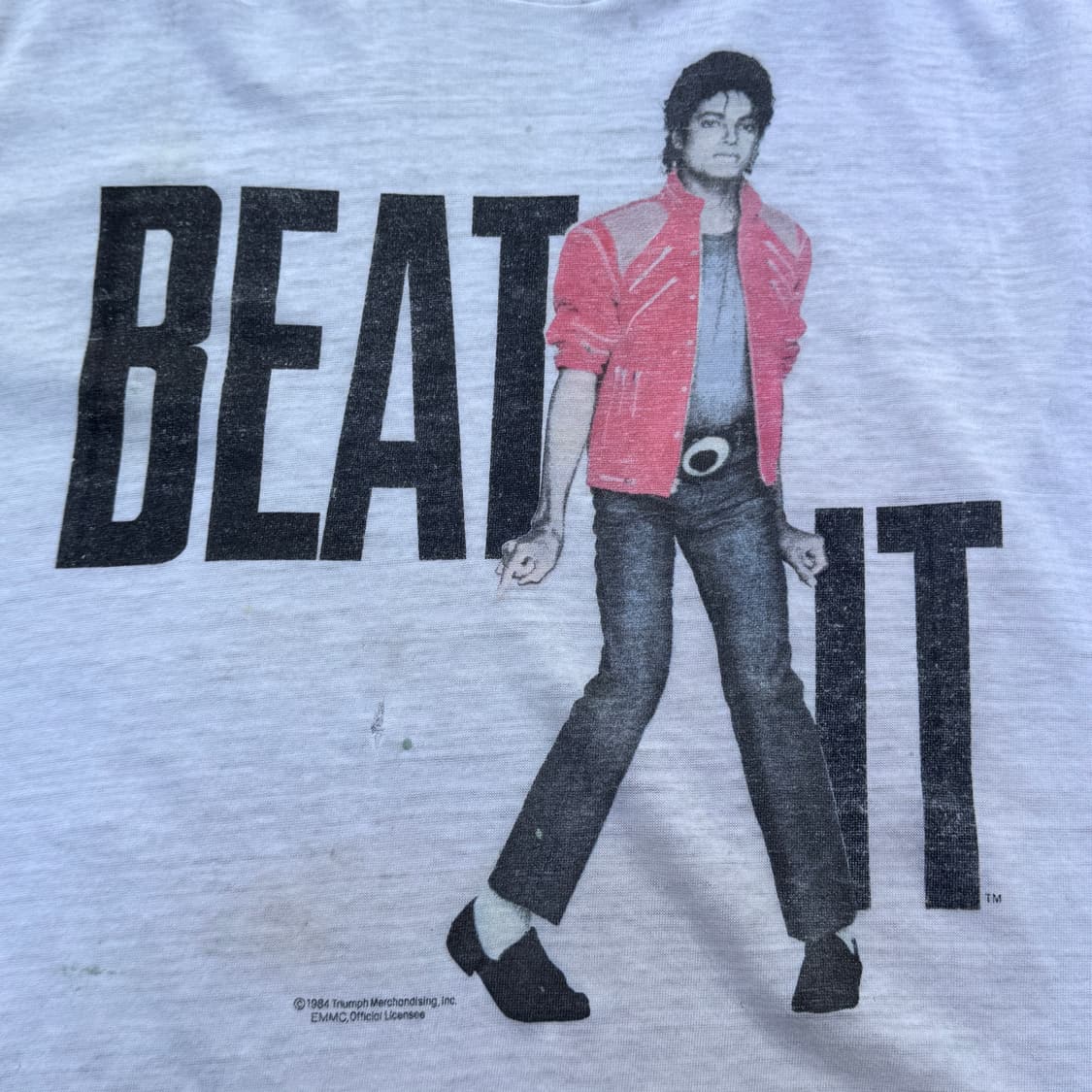 빈티지 84s Michael Jackson BEAT IT 티셔츠 상품이미지4