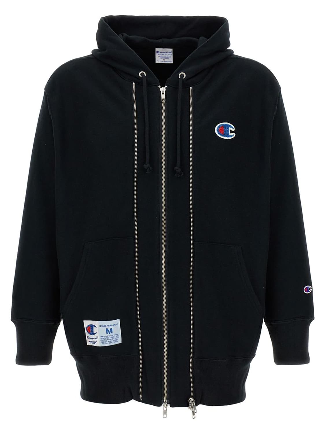 언더커버 X 챔피온 콜라보 리버스 위브 후드집업 블랙 L 팝니다 상품이미지1