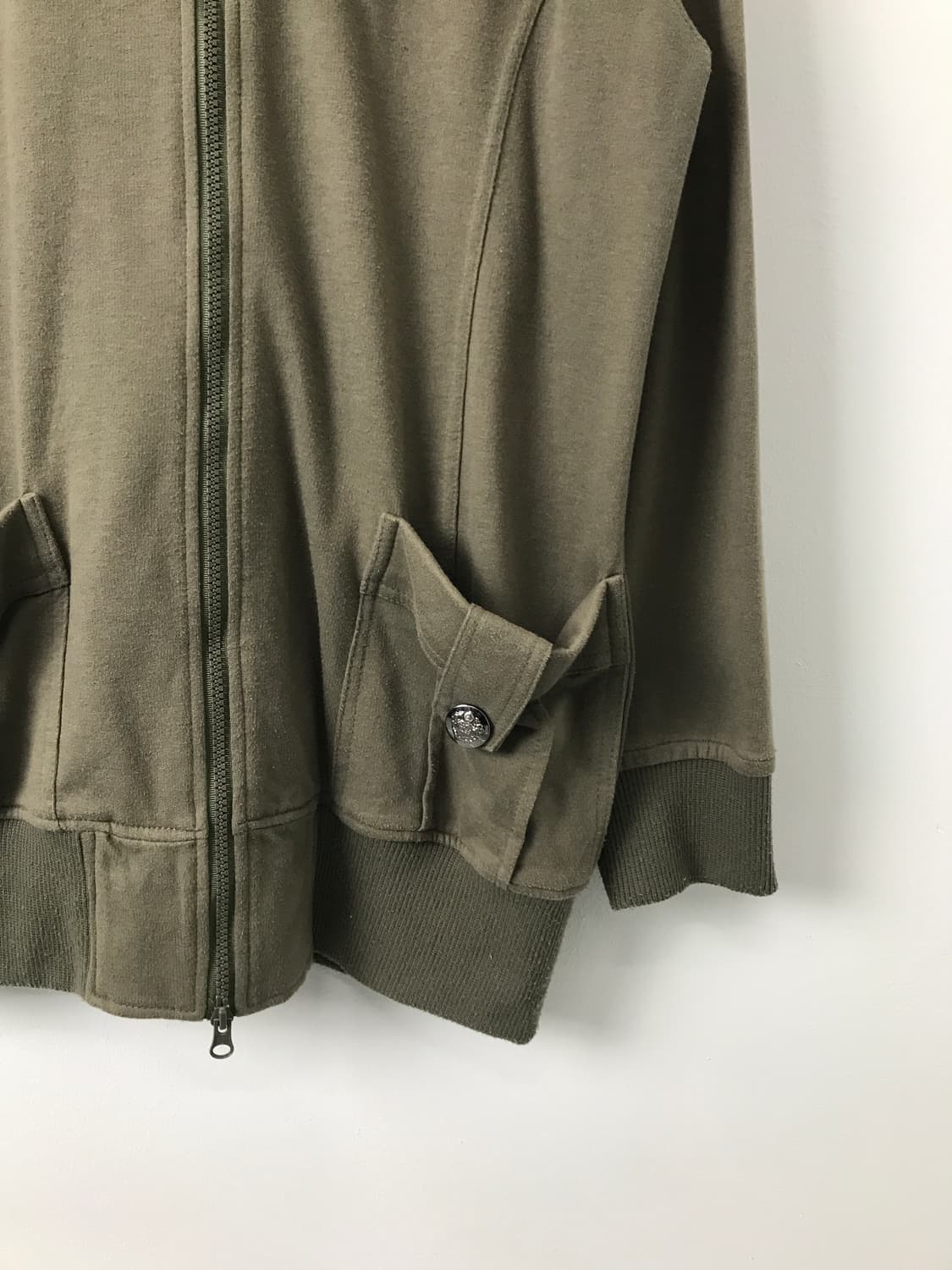 'Amourine' Khaki Y2k Utility Zip Up Hood 상품이미지6