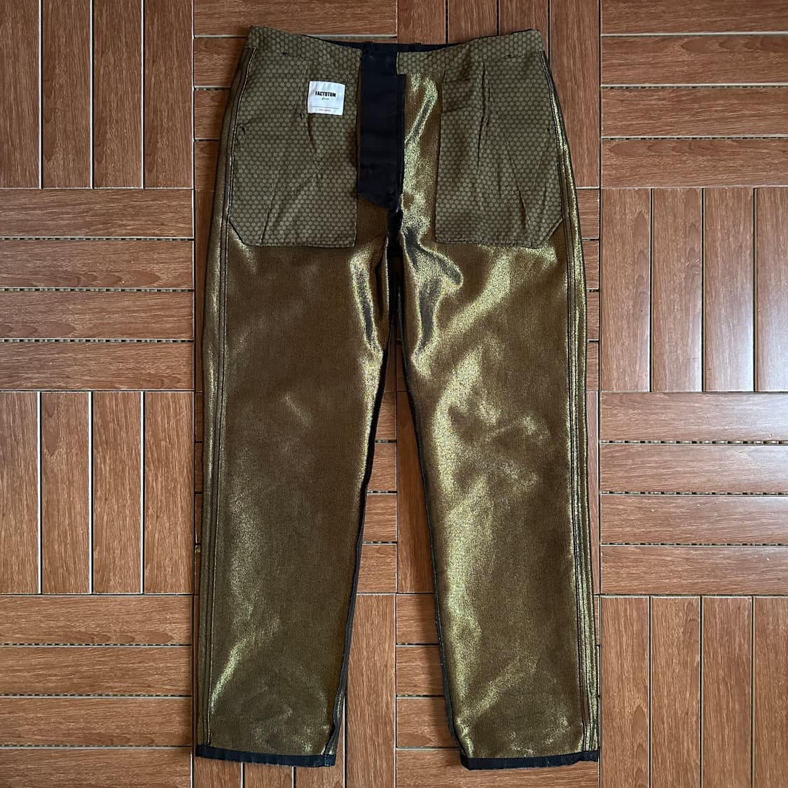 Factotum gold thread detail cotton pants 상품이미지3