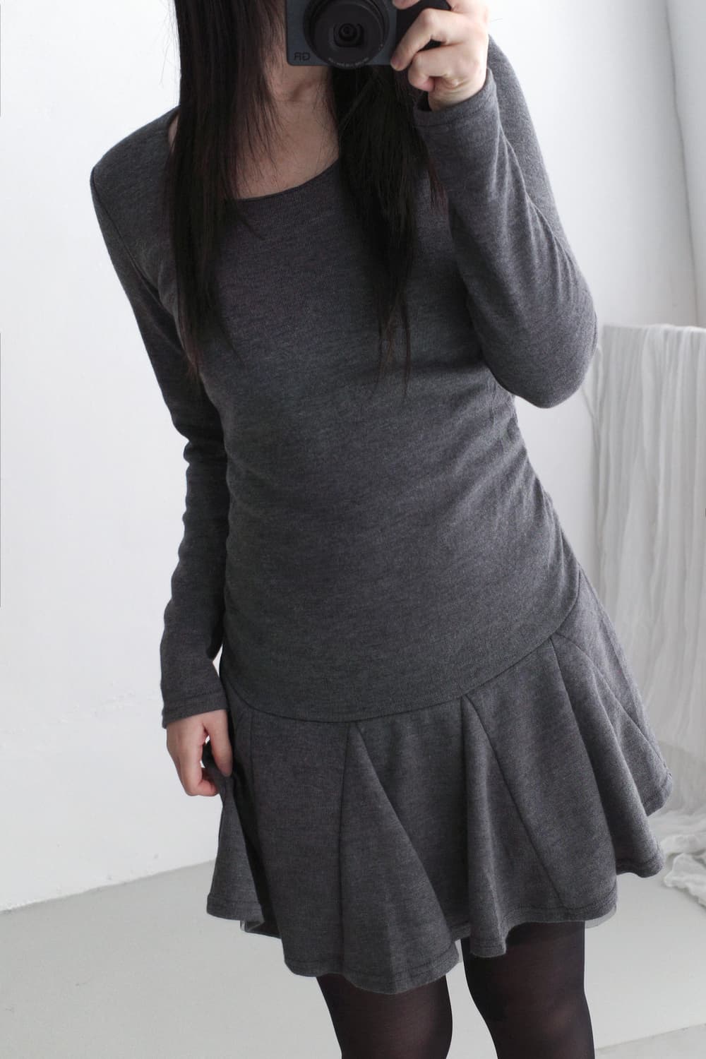 shirring flared one-peice 상품이미지7