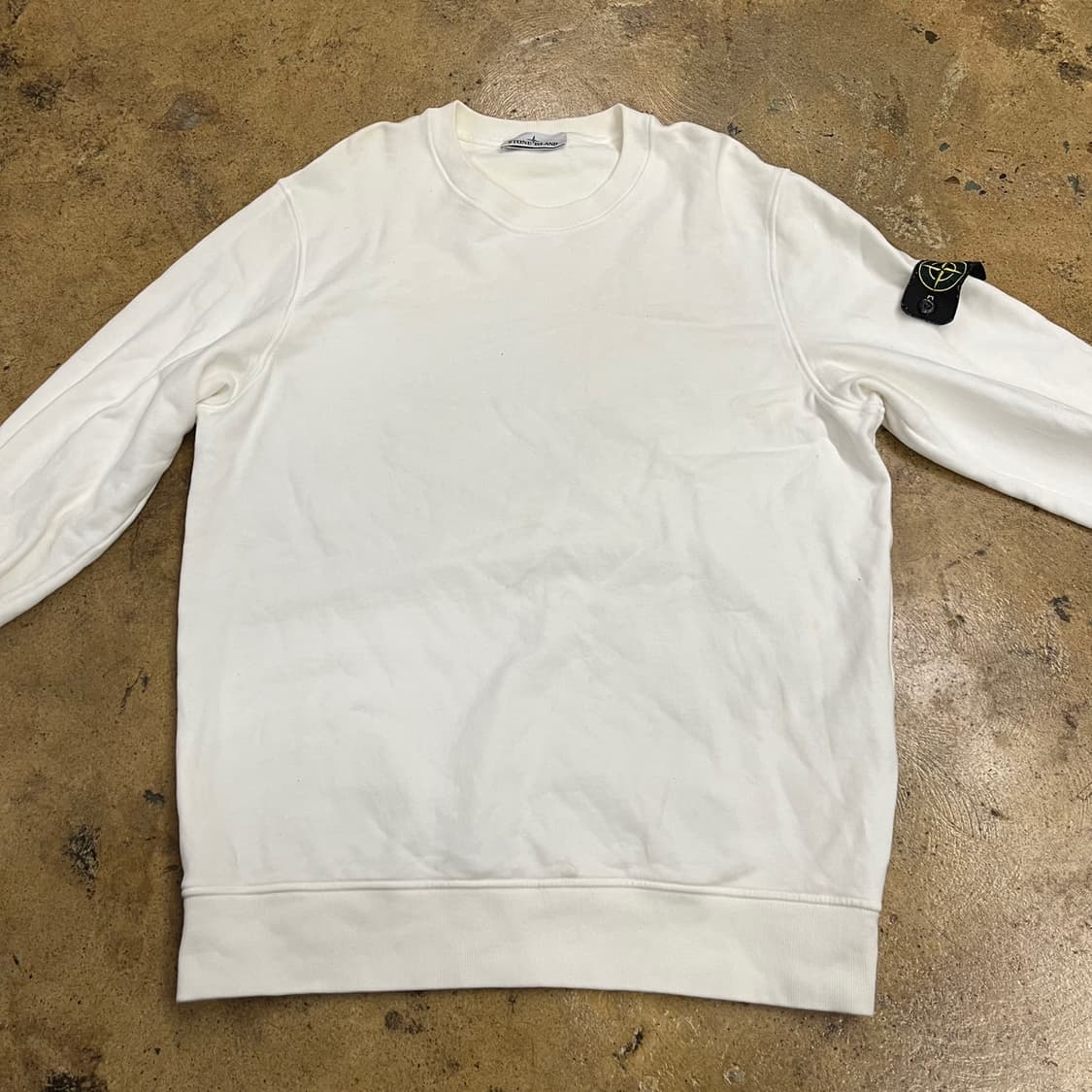 [정품/XL] 스톤아일랜드 화이트 와펜 맨투맨 b17 상품이미지3