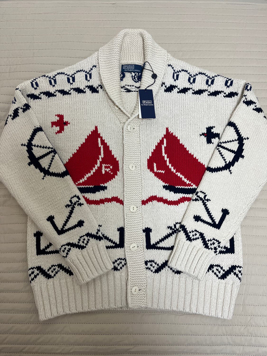 폴로 랄프로렌 노티컬 숄 카라 코위찬 가디건 새상품 상품이미지6