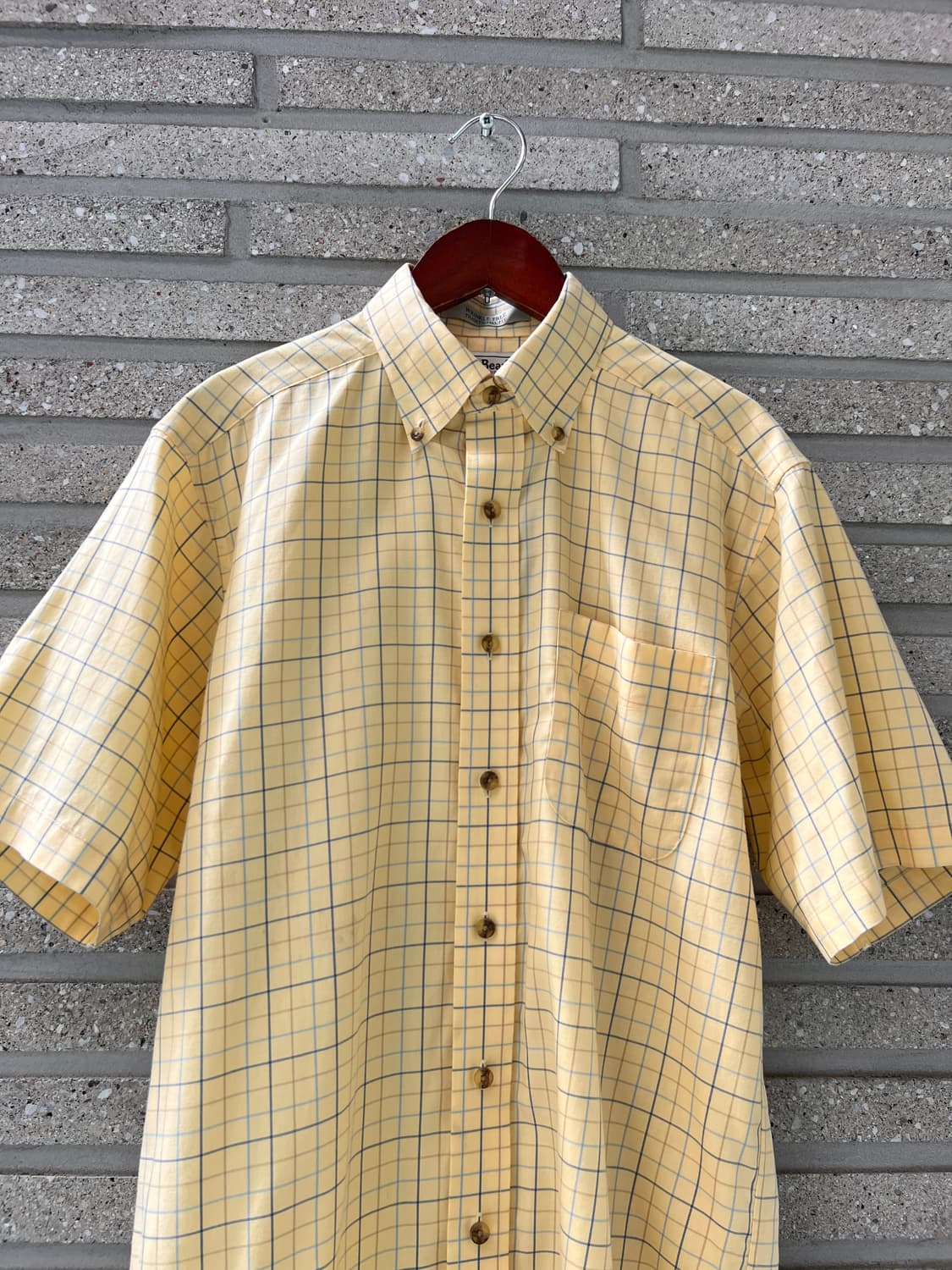 [S]L.L.Bean 엘엘빈 옐로우 그래프 체크 셔츠 상품이미지2