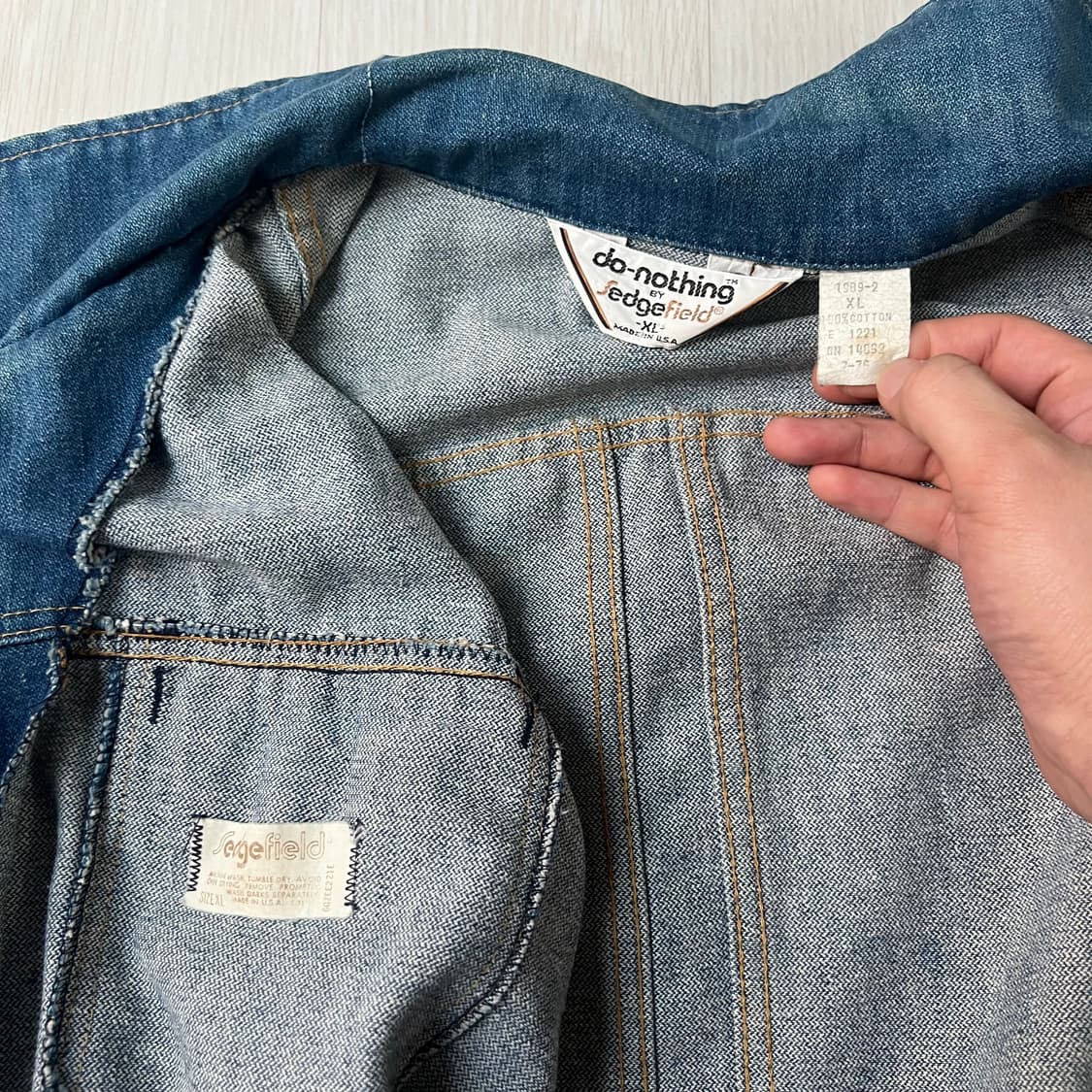 80s USA 데님 셔츠 상품이미지3