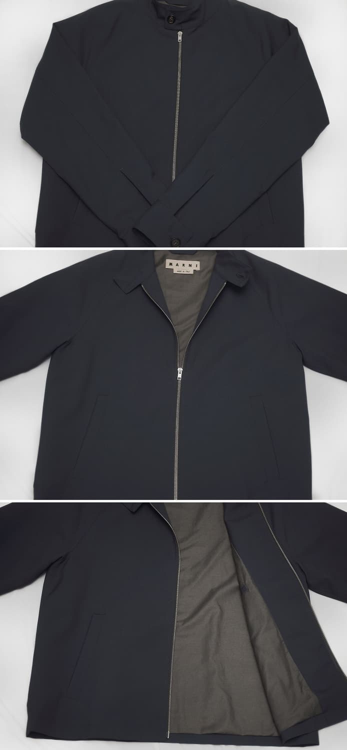 신품급) 마르니 버튼넥 집업 블루종 미니멀 자켓 (48 / 100+) 상품이미지6