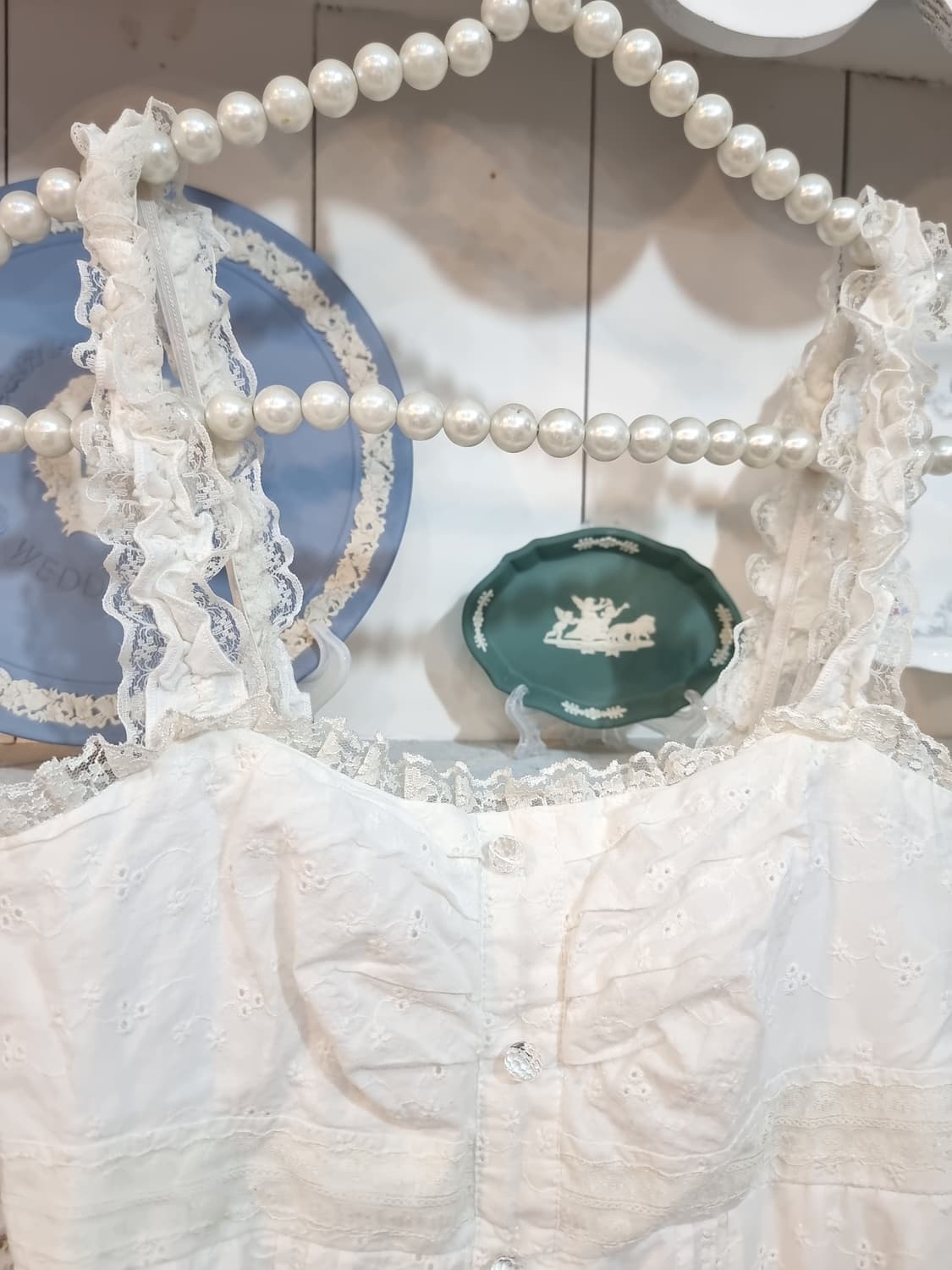 LIZ LISA(리즈리사)원피스 화이트 코튼 펀칭 레이스 캉캉 원피스 상품이미지2