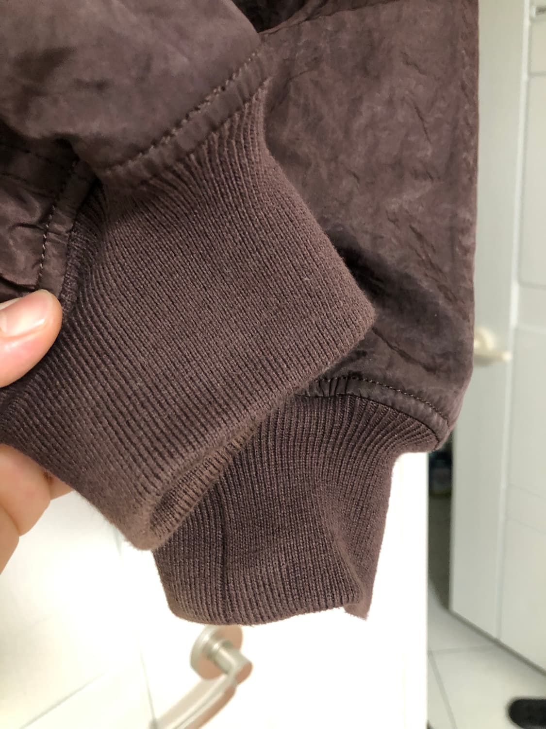노이어 헤비 나일론 패디드 크롭 블루종 버건디 48 상품이미지2