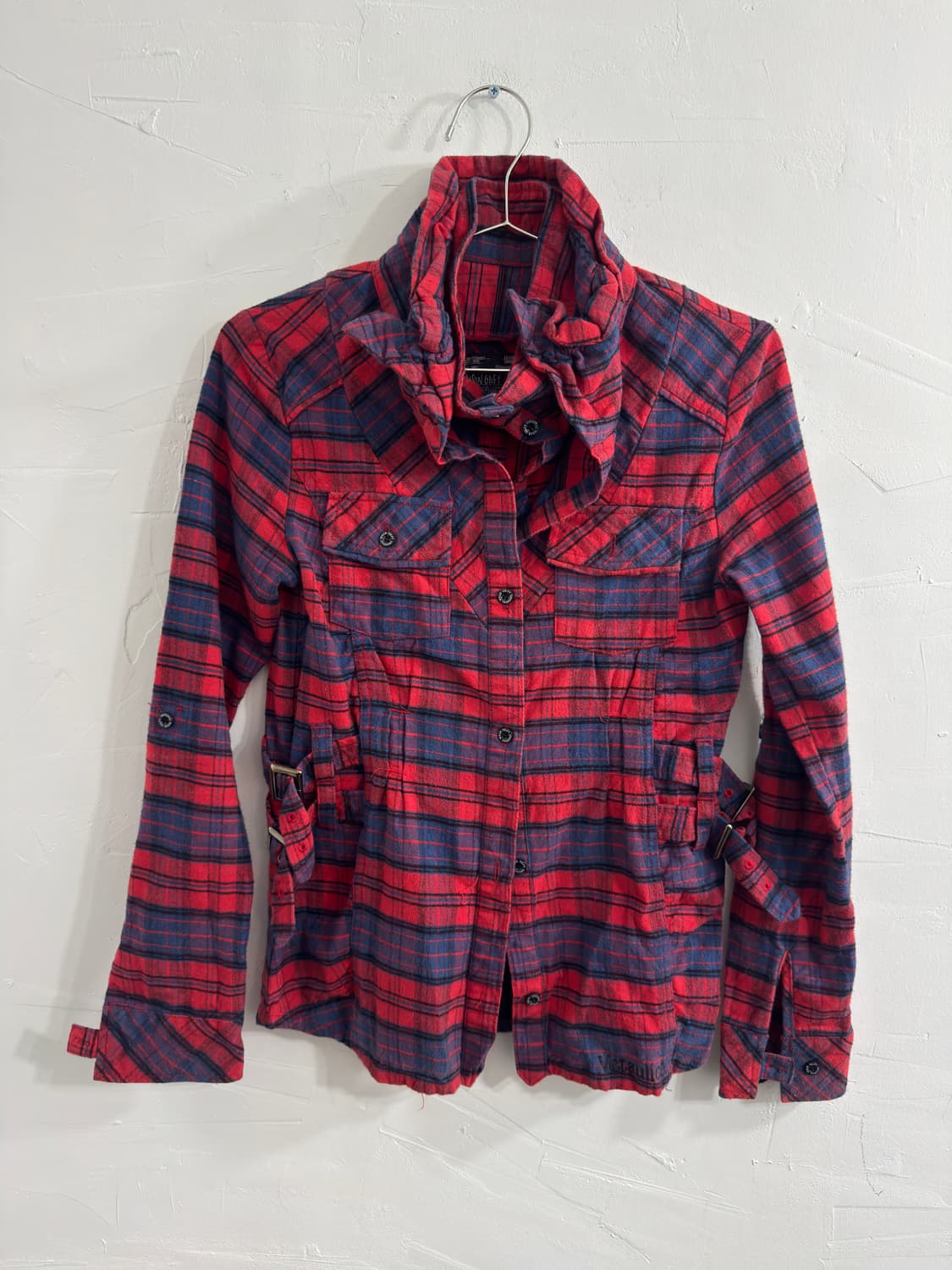 check layered buckle shirt 상품이미지1