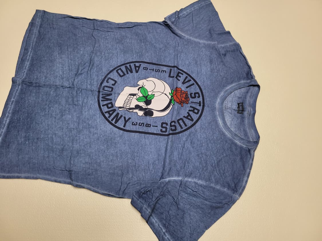 리바이스 Levis 남자 인디고워싱 그래픽 반팔티 
XL 블루 상품이미지2