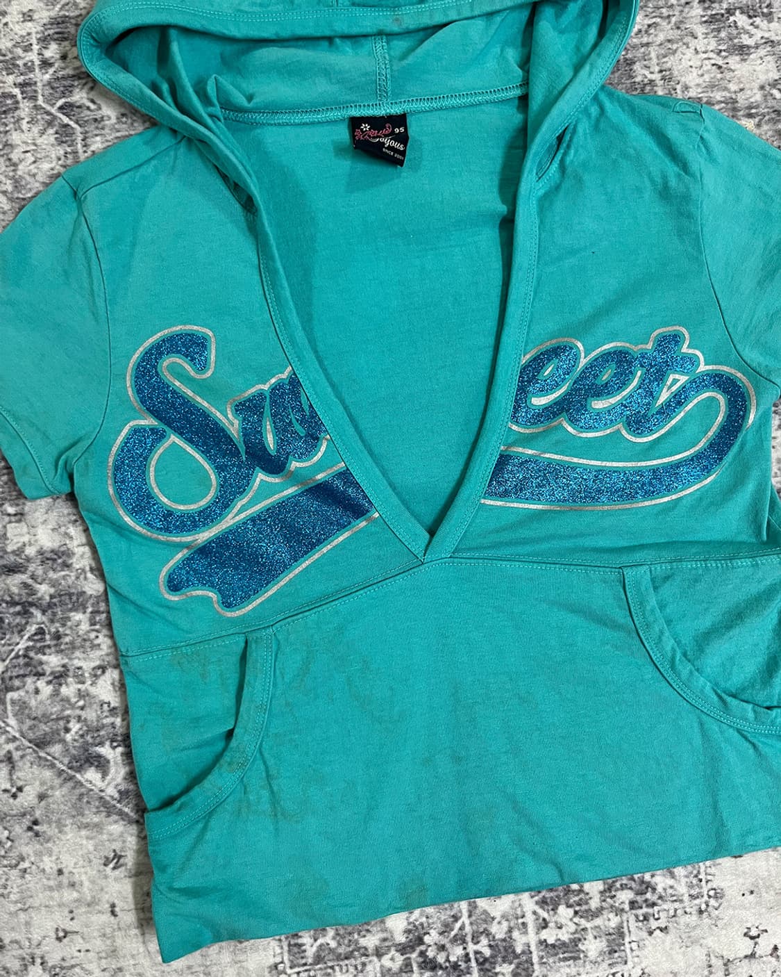 Y2K Sweet Glitter Hooded Top 상품이미지5
