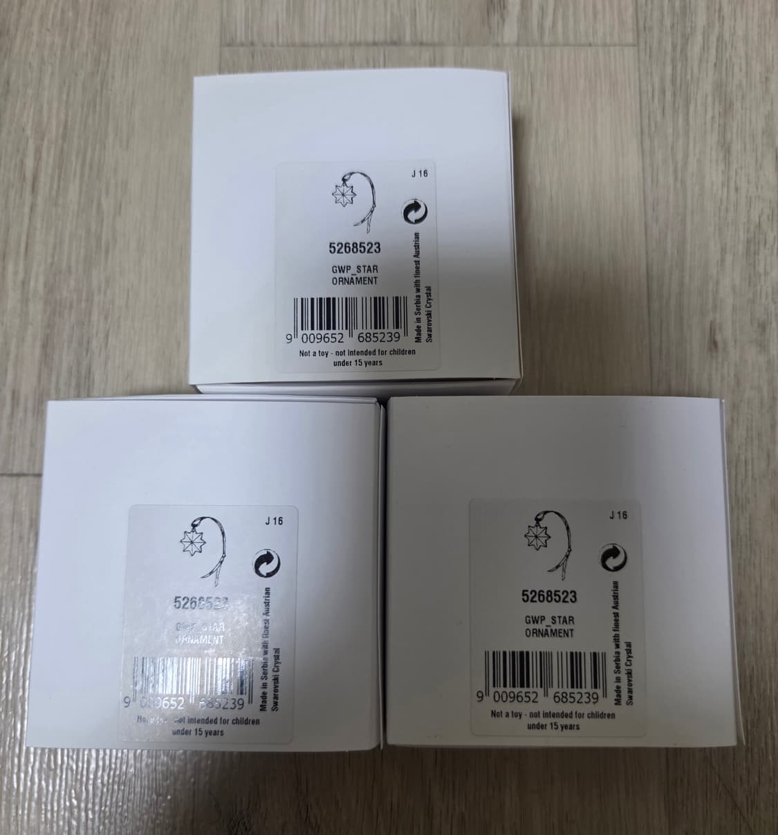 새제품 3개 일괄)스와로브스키 별 오너먼트 상품이미지5