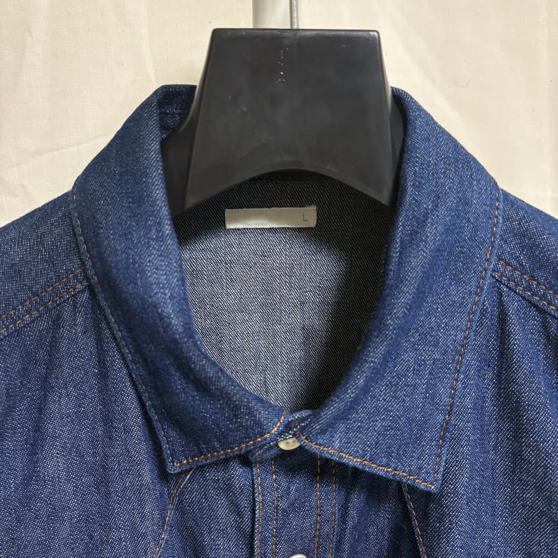 지유 데님 웨스턴 셔츠 / 블루, L 상품이미지4