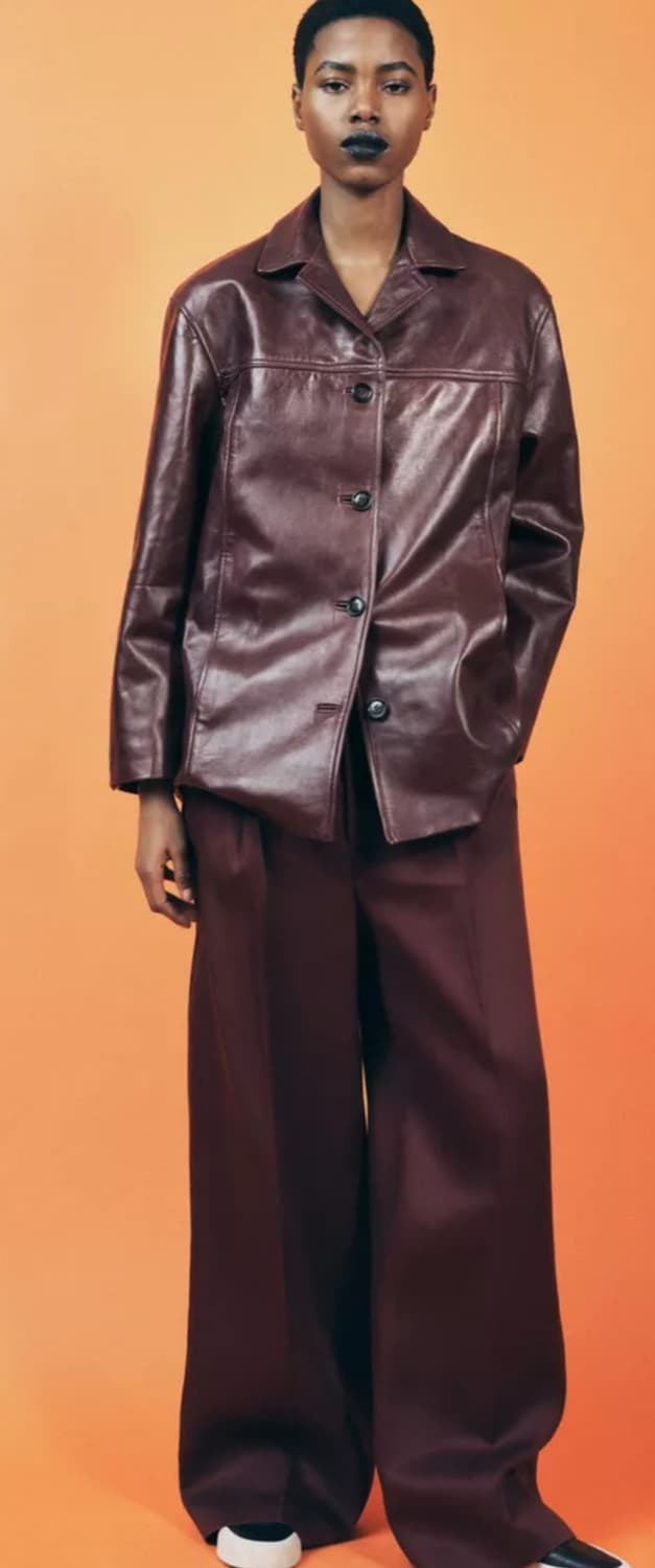 새상품) 자라 리얼 레더 재킷 ZW COLLECTION  상품이미지2