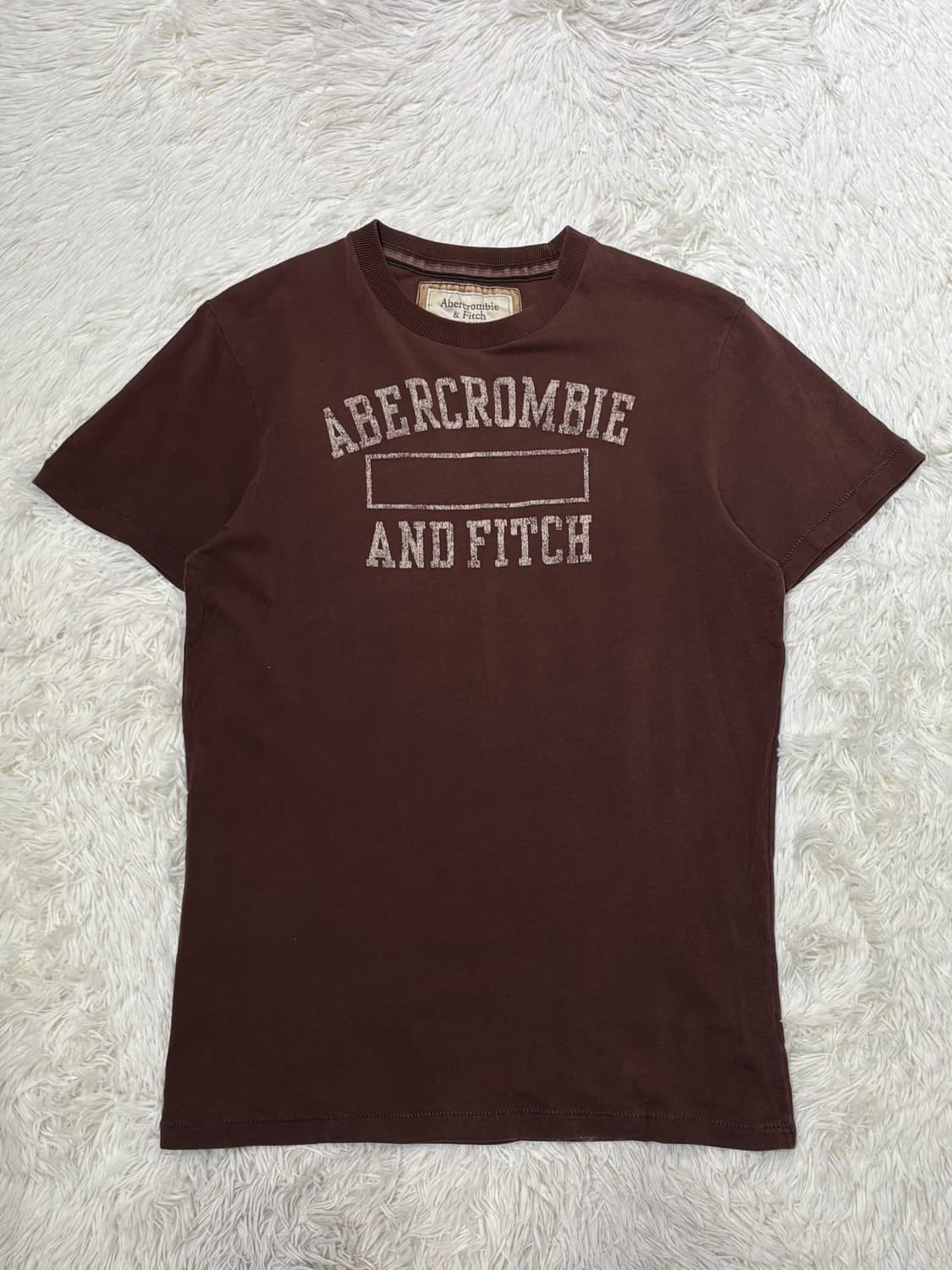 아베크롬비 브라운 빅로고 반팔 상품이미지4