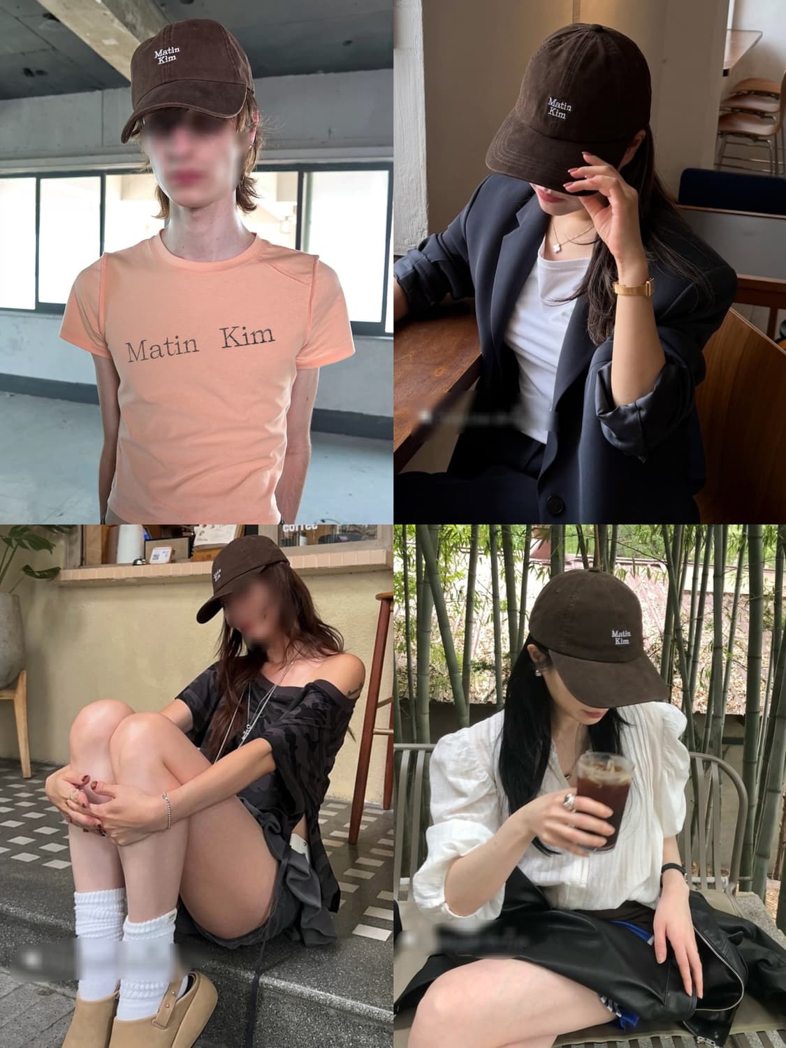 브라운 마뗑킴 미니 로고 볼캡 모자 상품이미지3