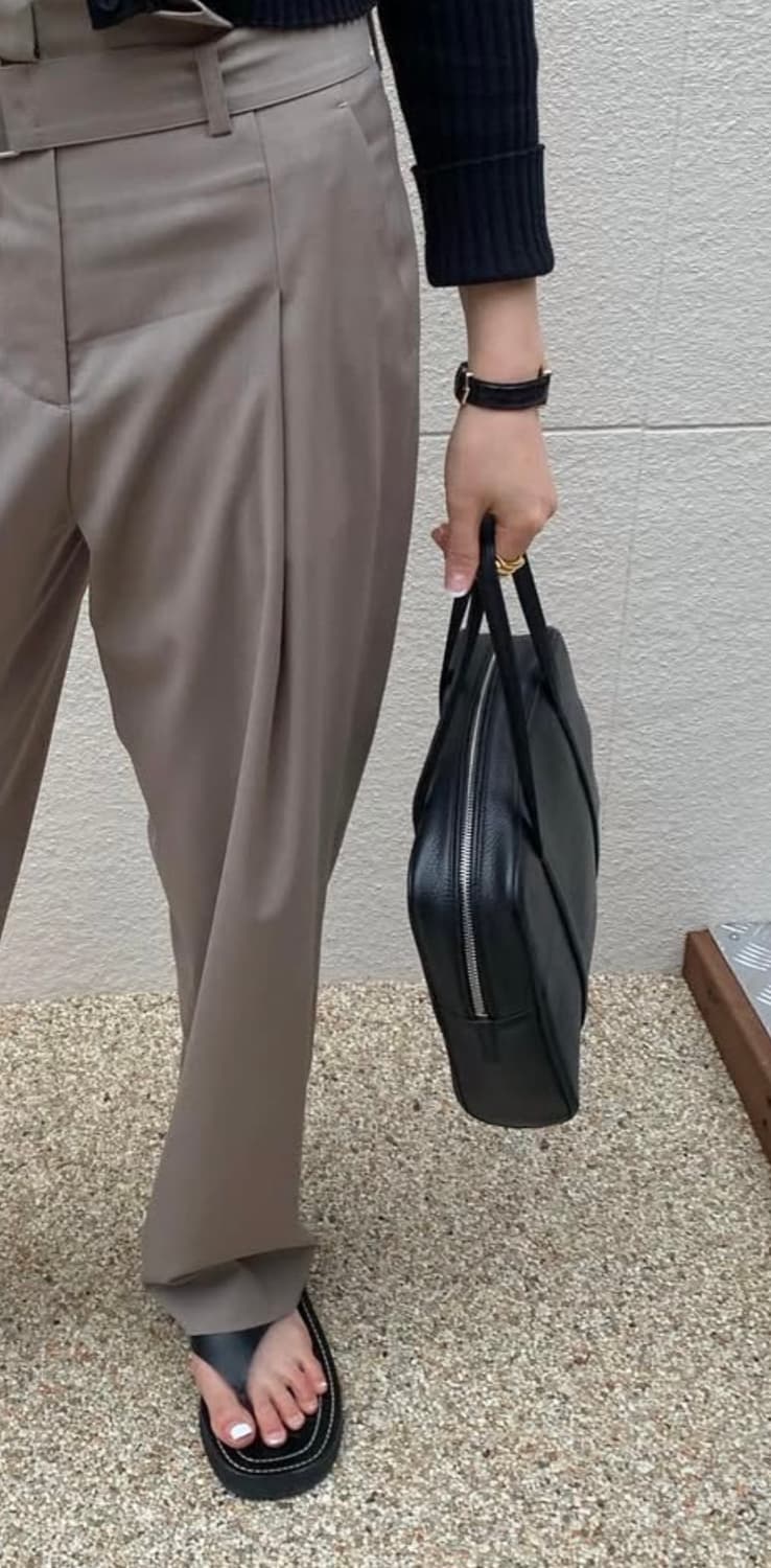 ORE오어 시그니처 보이백 탑핸들 블랙 상품이미지4