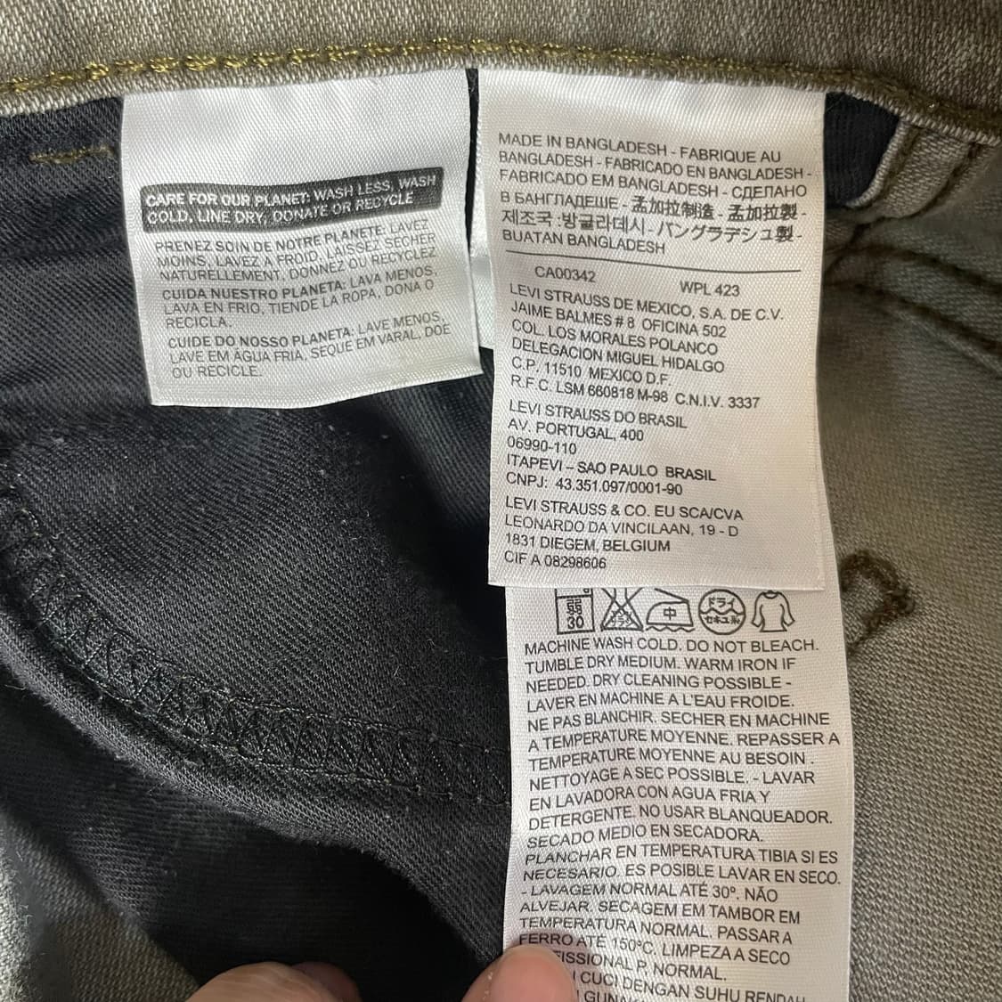 (30) 리바이스 511 블랙탭 슬림핏 진 그레이 워시드 데님 팬츠 상품이미지5