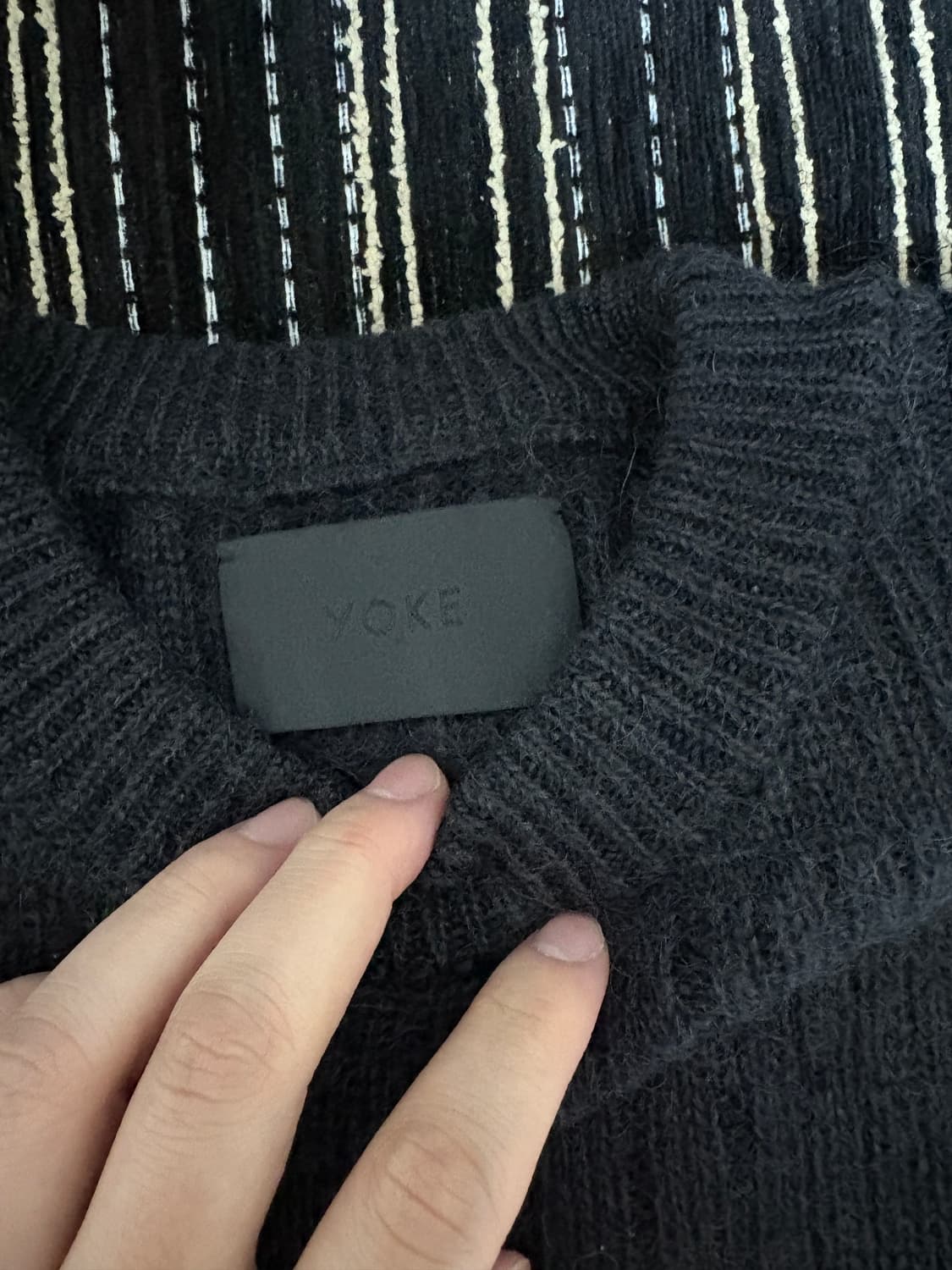 Yoke plating 니트 상품이미지5