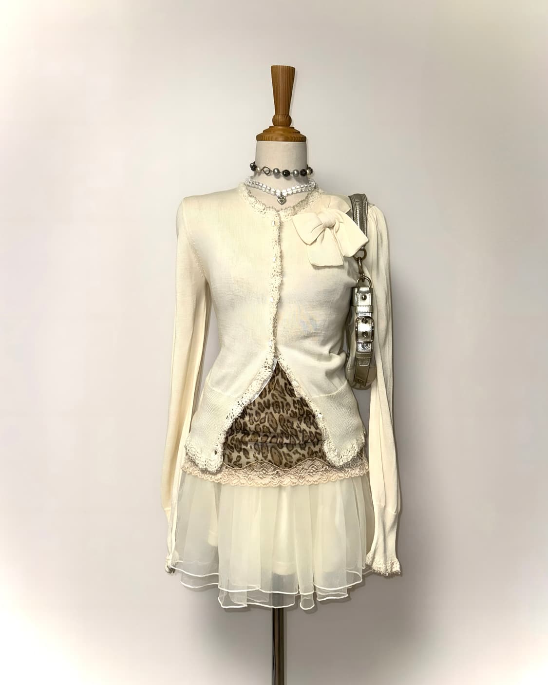 리본 니트 가디건 상품이미지5