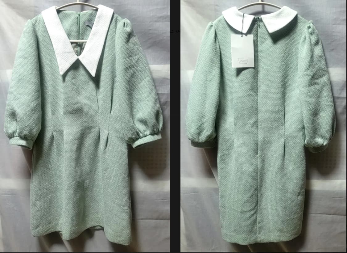 바이바이섭 민트 트위드 미니원피스 상품이미지1