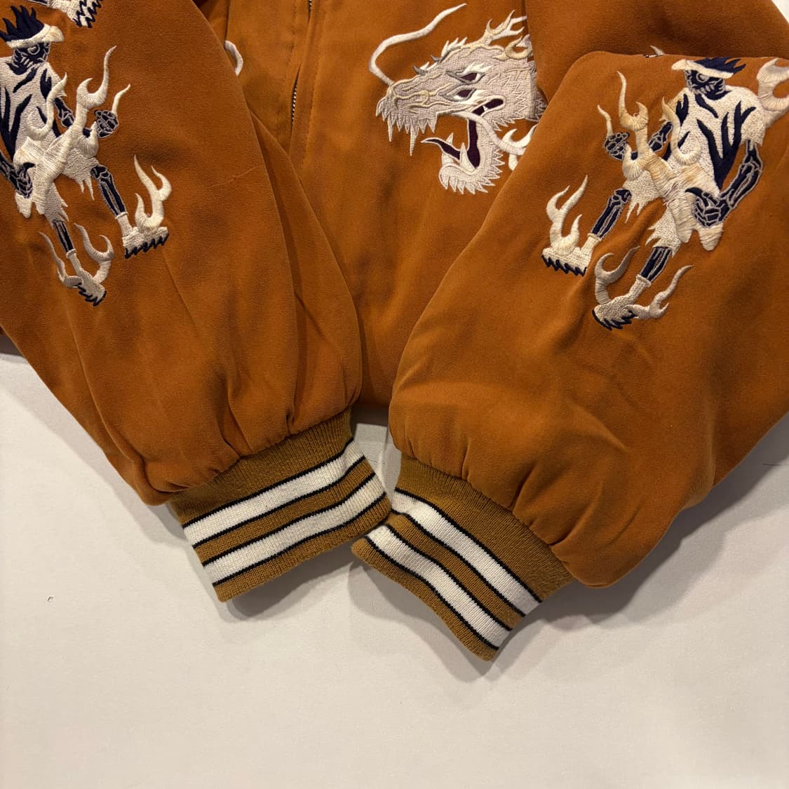 MPQ 엠피큐 리버시블 드래곤 자수 브라운 스카쟌 자켓 D469 상품이미지9