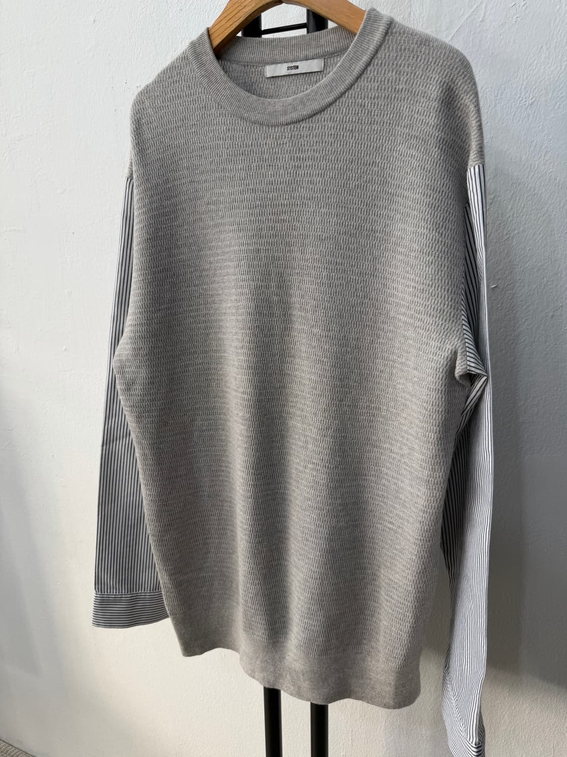 정품) 시스템옴므 한섬 니트 셔츠 95 상품이미지3