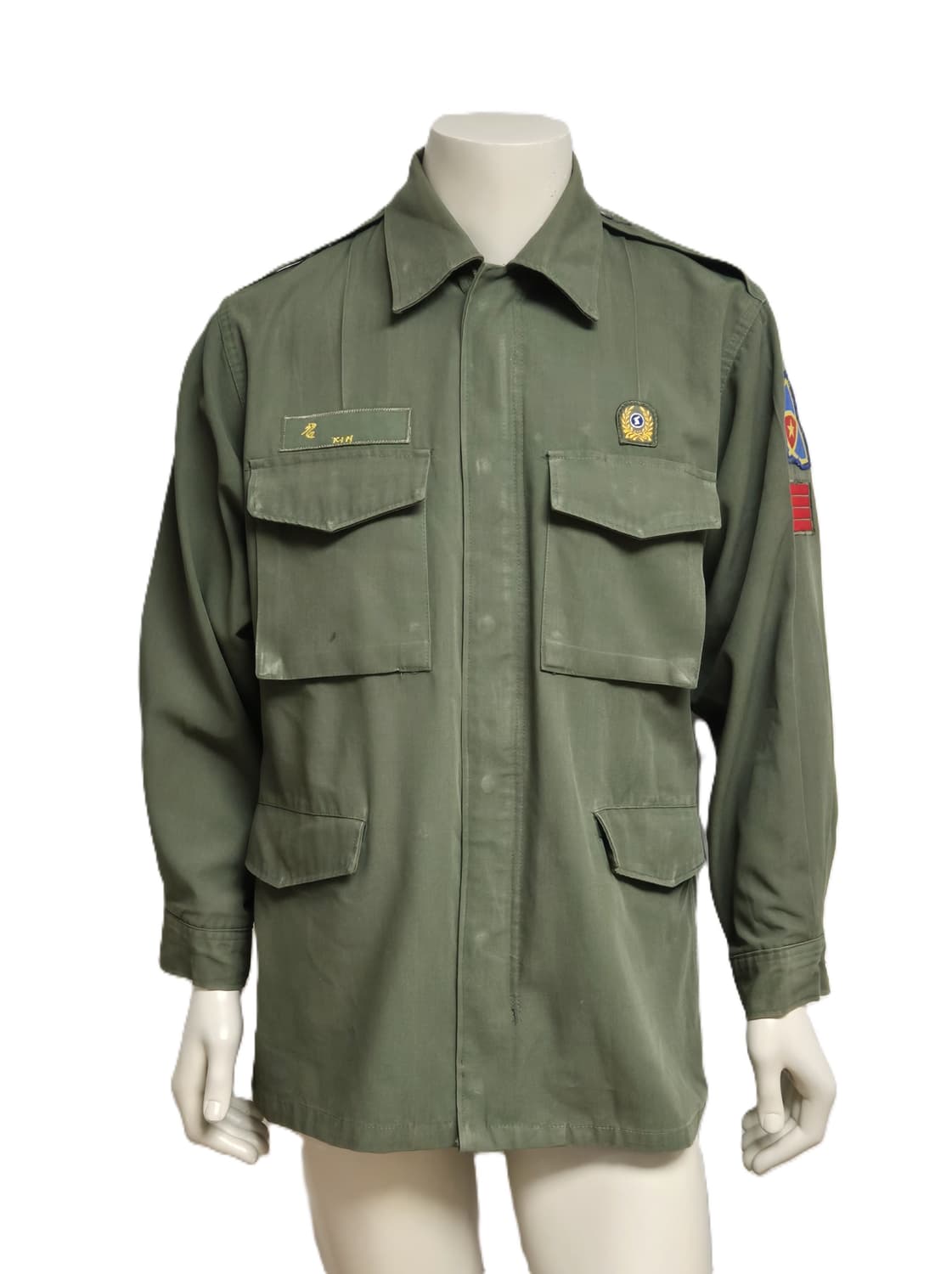 육군 구형 35사단 병장 민무늬 야전상의 전투복 상의 자켓 (L) 상품이미지1