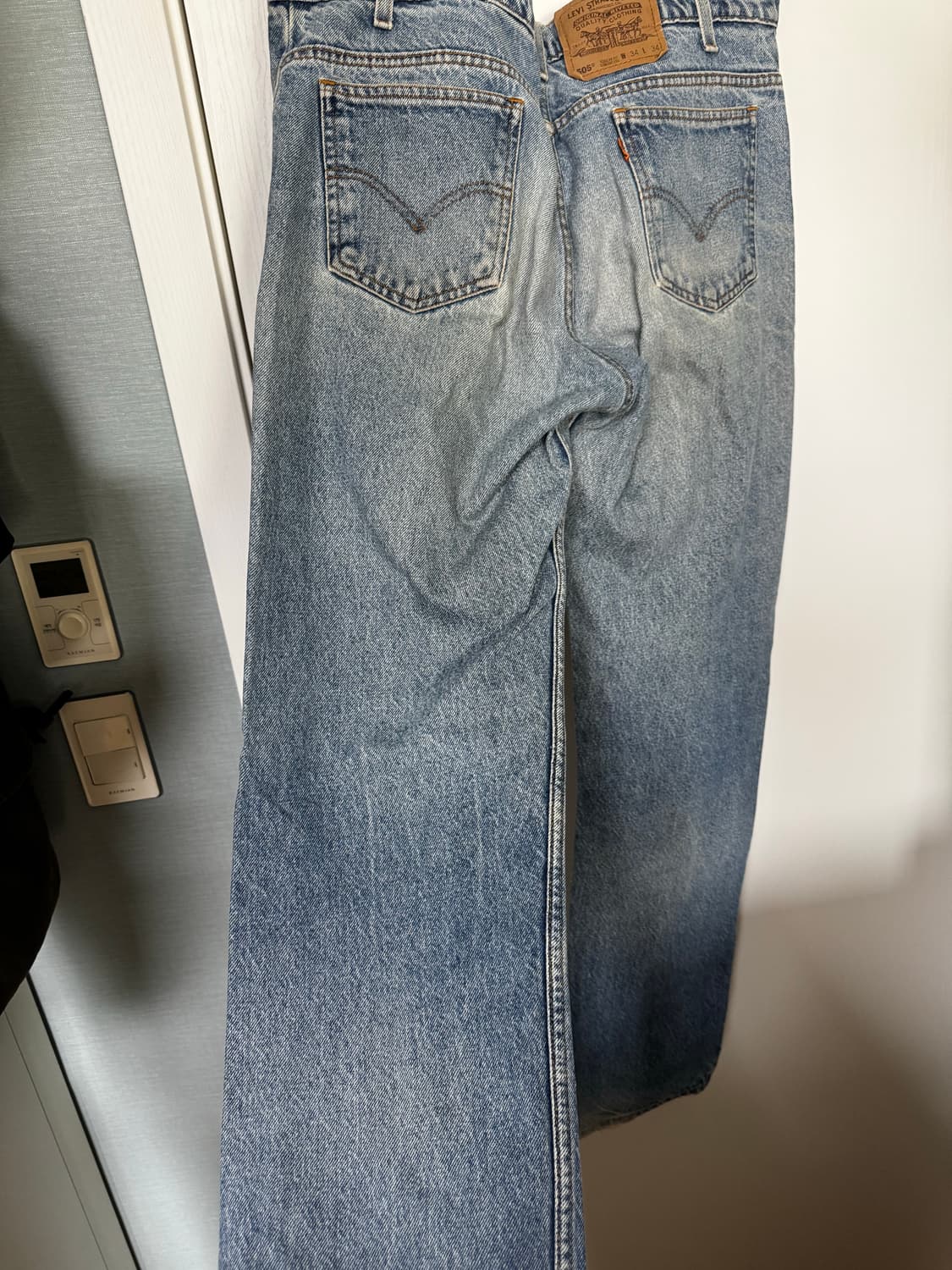 리바이스 오렌지텝 505 90‘s 34/34 청바지 데님 연청 상품이미지5