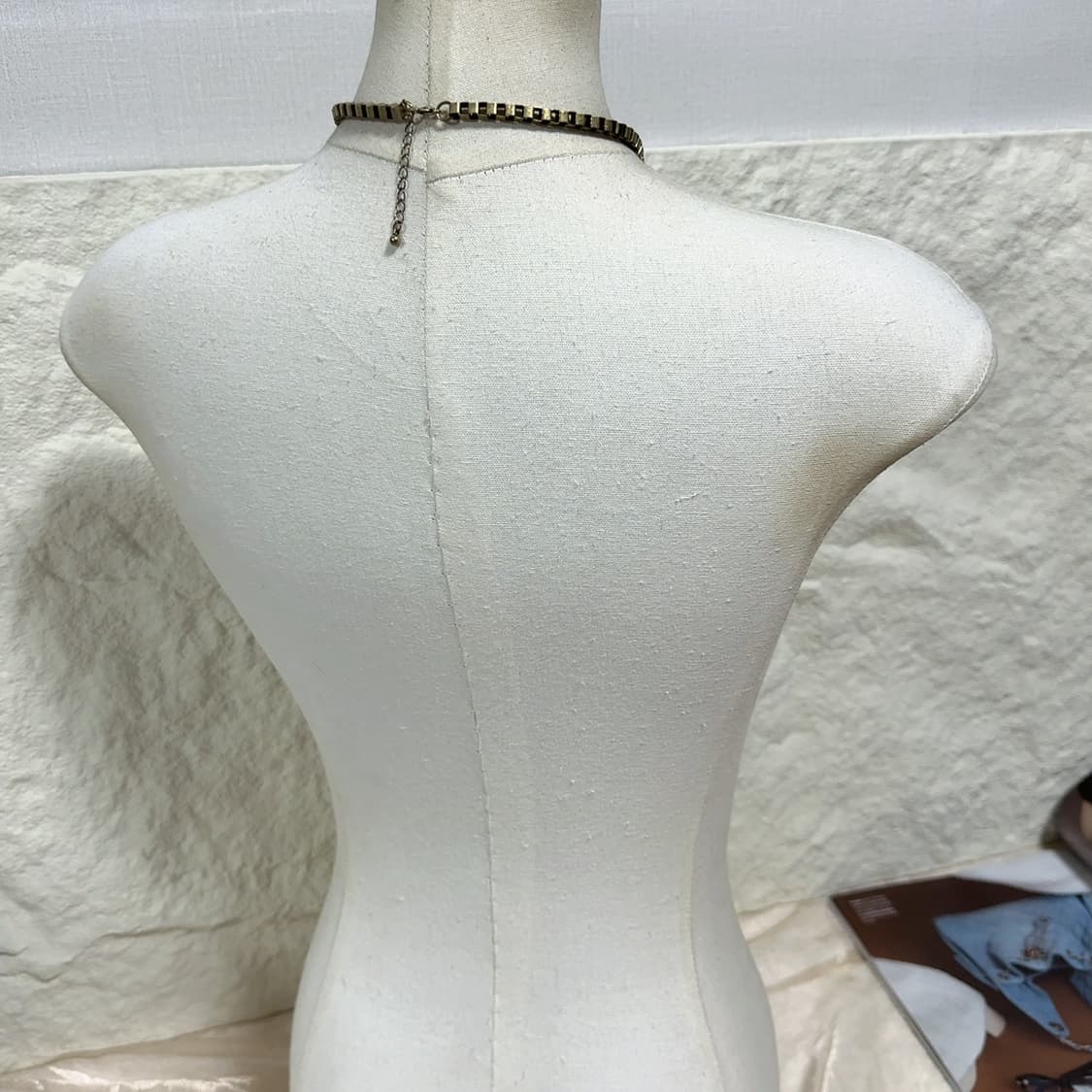 빈티지 황동 박스체인 오리엔탈 목걸이 상품이미지3