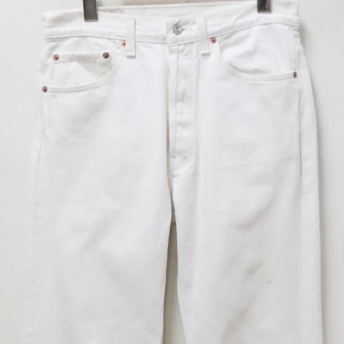 90'S 리바이스 501 화이트 코튼 팬츠 66101 상품이미지3