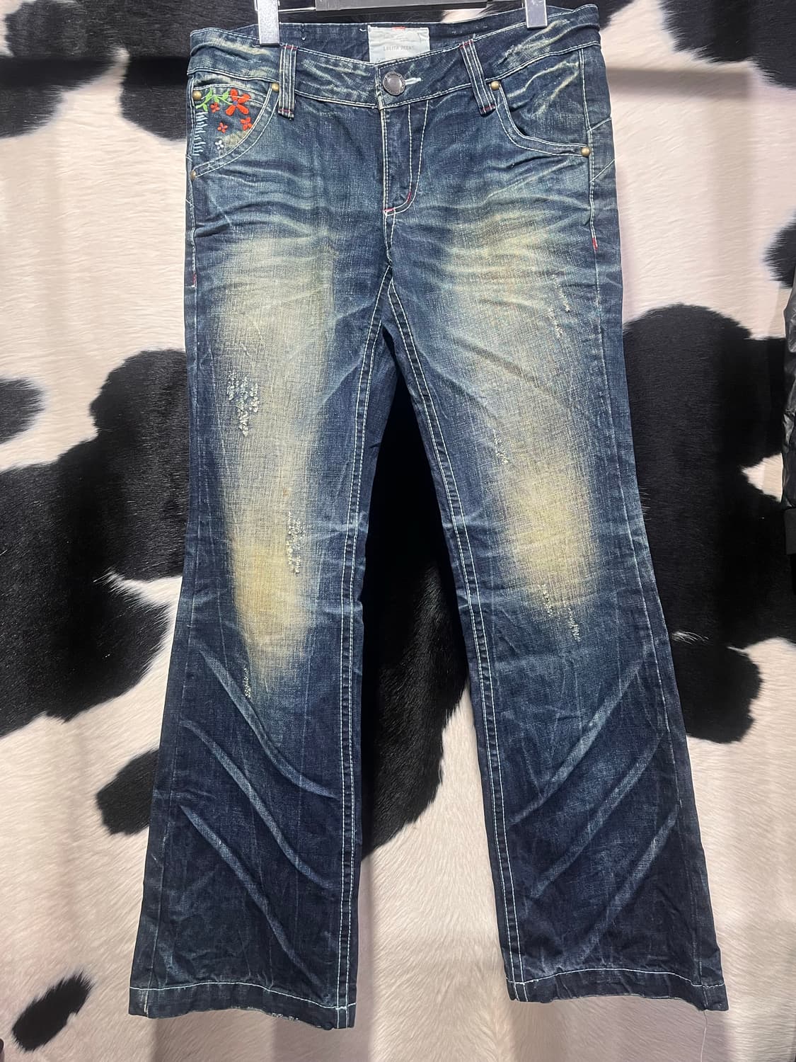 Lolta Jeans 자수 포인트 데님팬츠 상품이미지1