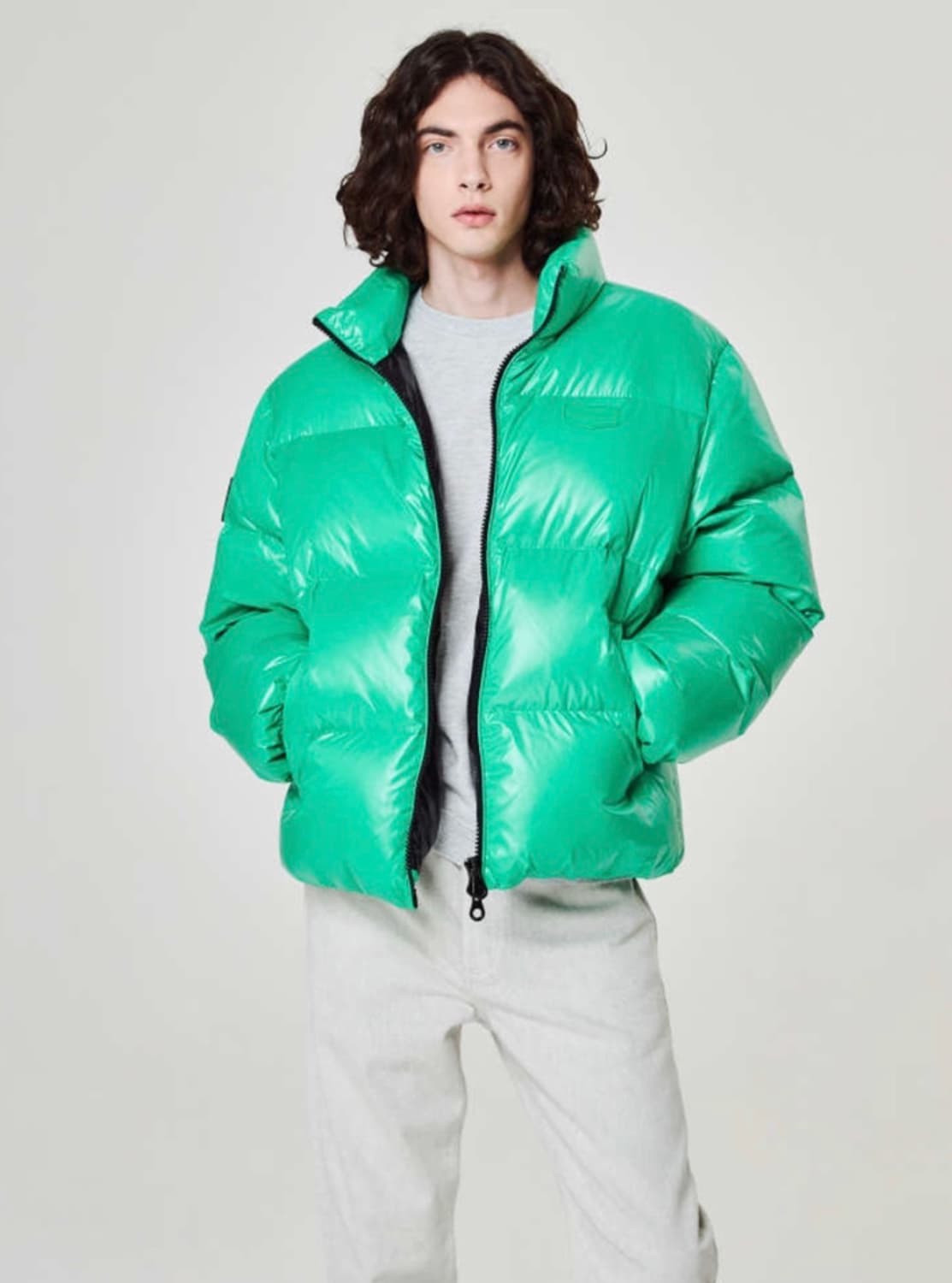 [XL] 듀베티카 디마 구스 다운 패딩 점퍼 그린 상품이미지2