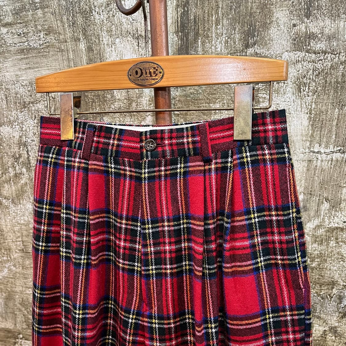 90s 빈티지 체크 울 트라우저 팬츠 2 이스트보이 상품이미지2