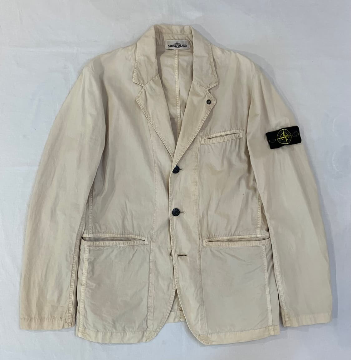 14ss 스톤아일랜드 아카이브 텔라 블레이저 자켓 크림 상품이미지1